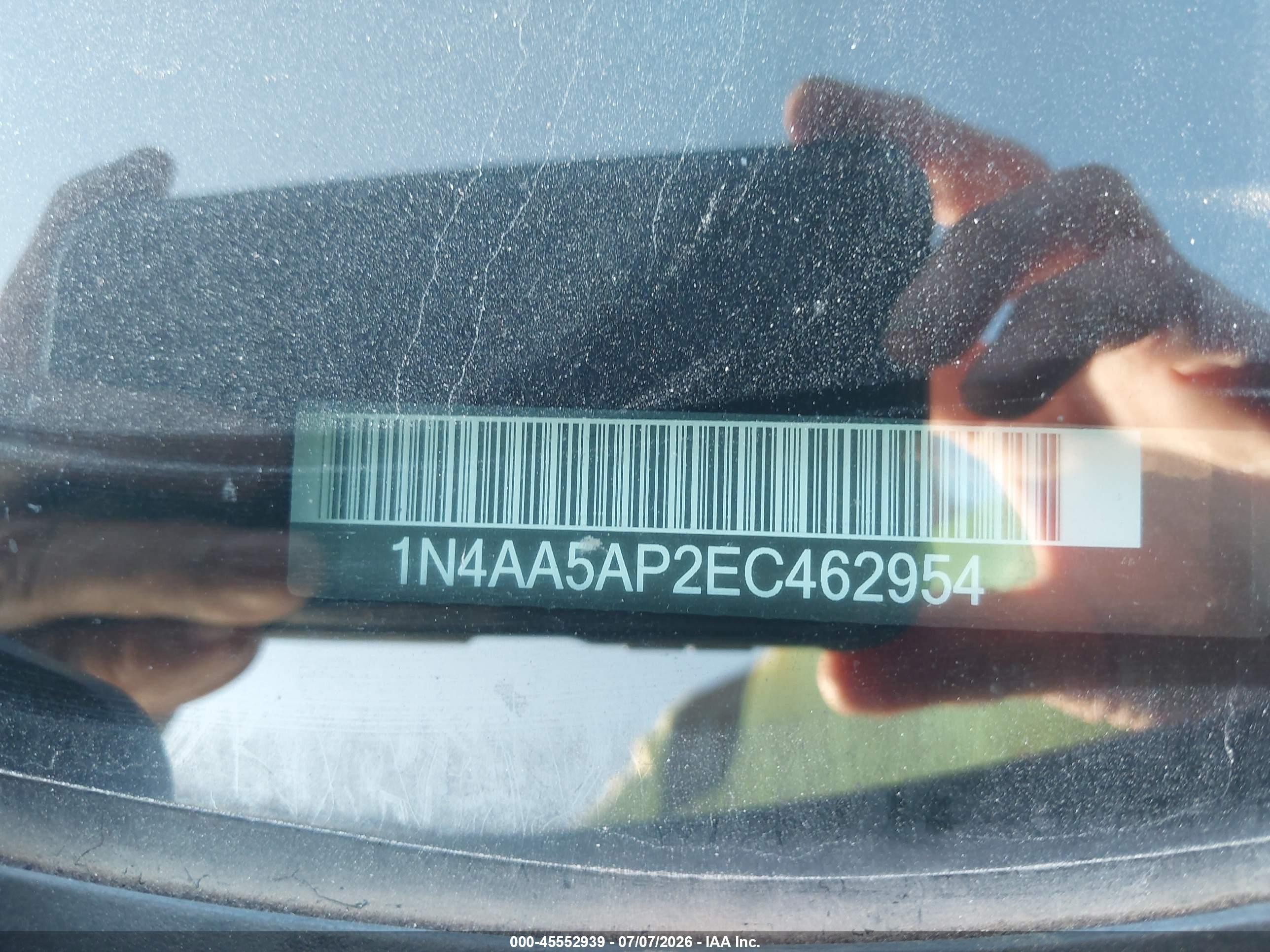 2014 Nissan Maxima 3.5 S/3.5 Sv Gray vin: 1N4AA5AP2EC462954