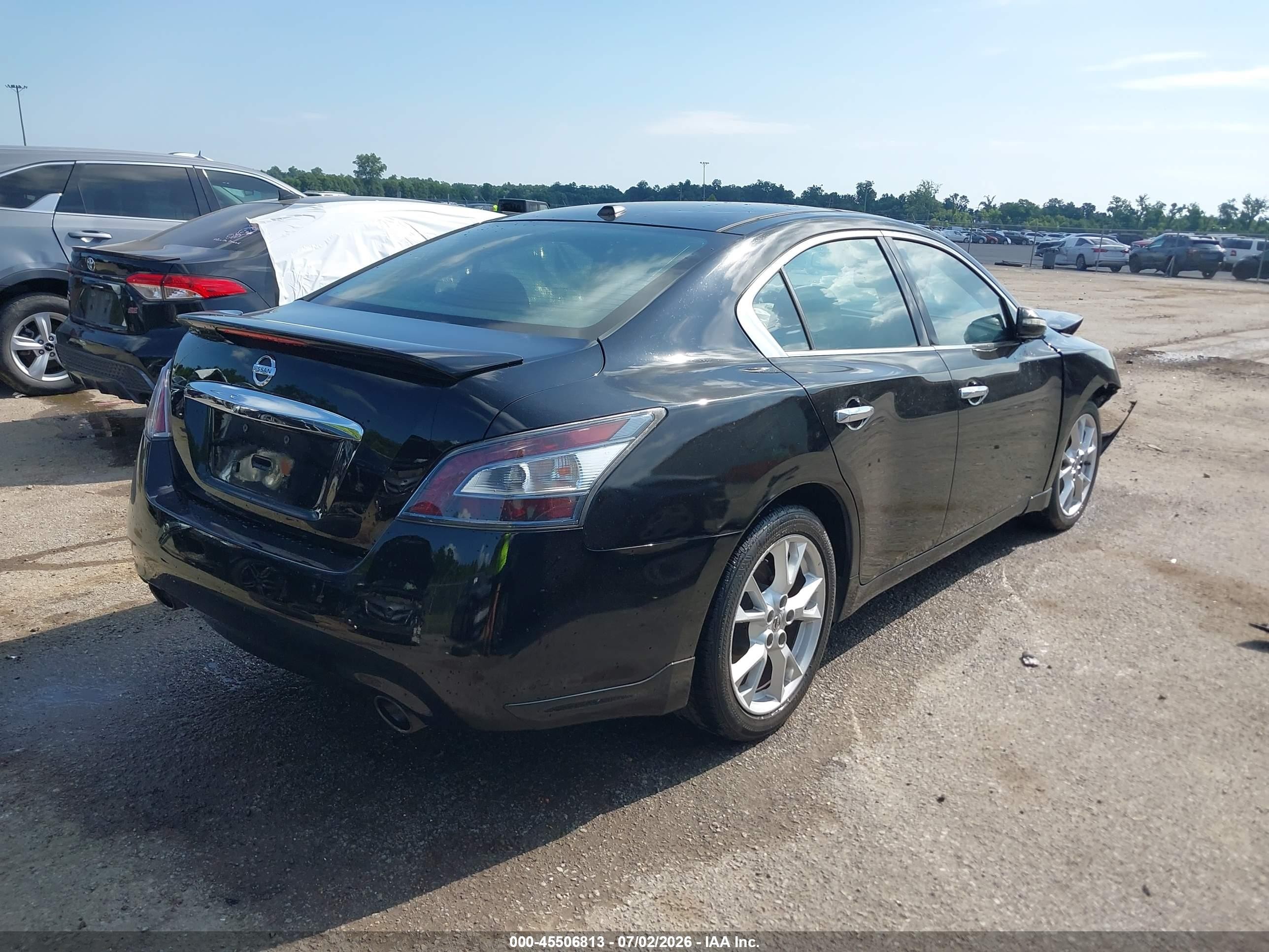 2014 Nissan Maxima 3.5 Sv Black vin: 1N4AA5AP2EC463361