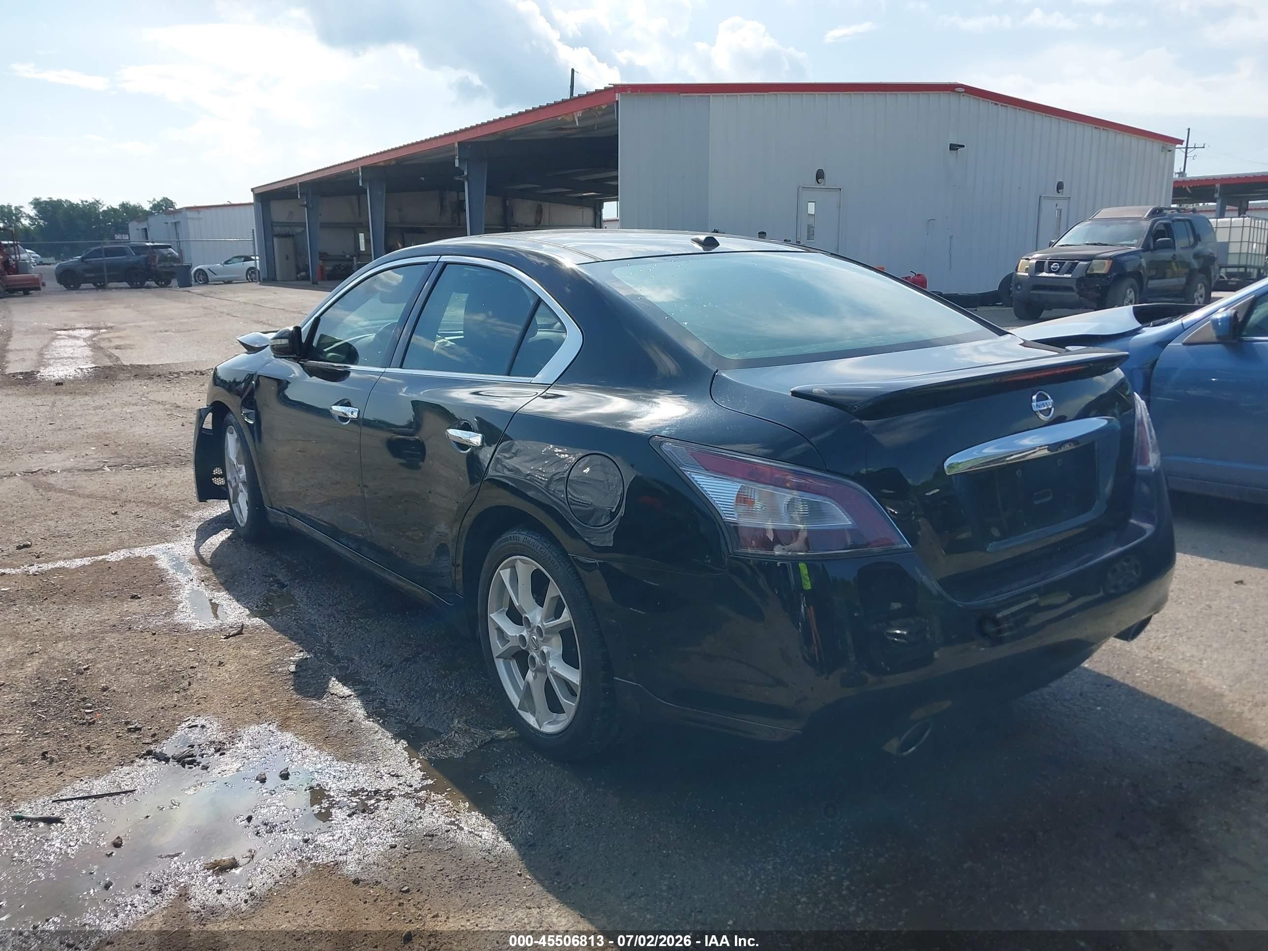 2014 Nissan Maxima 3.5 Sv Black vin: 1N4AA5AP2EC463361