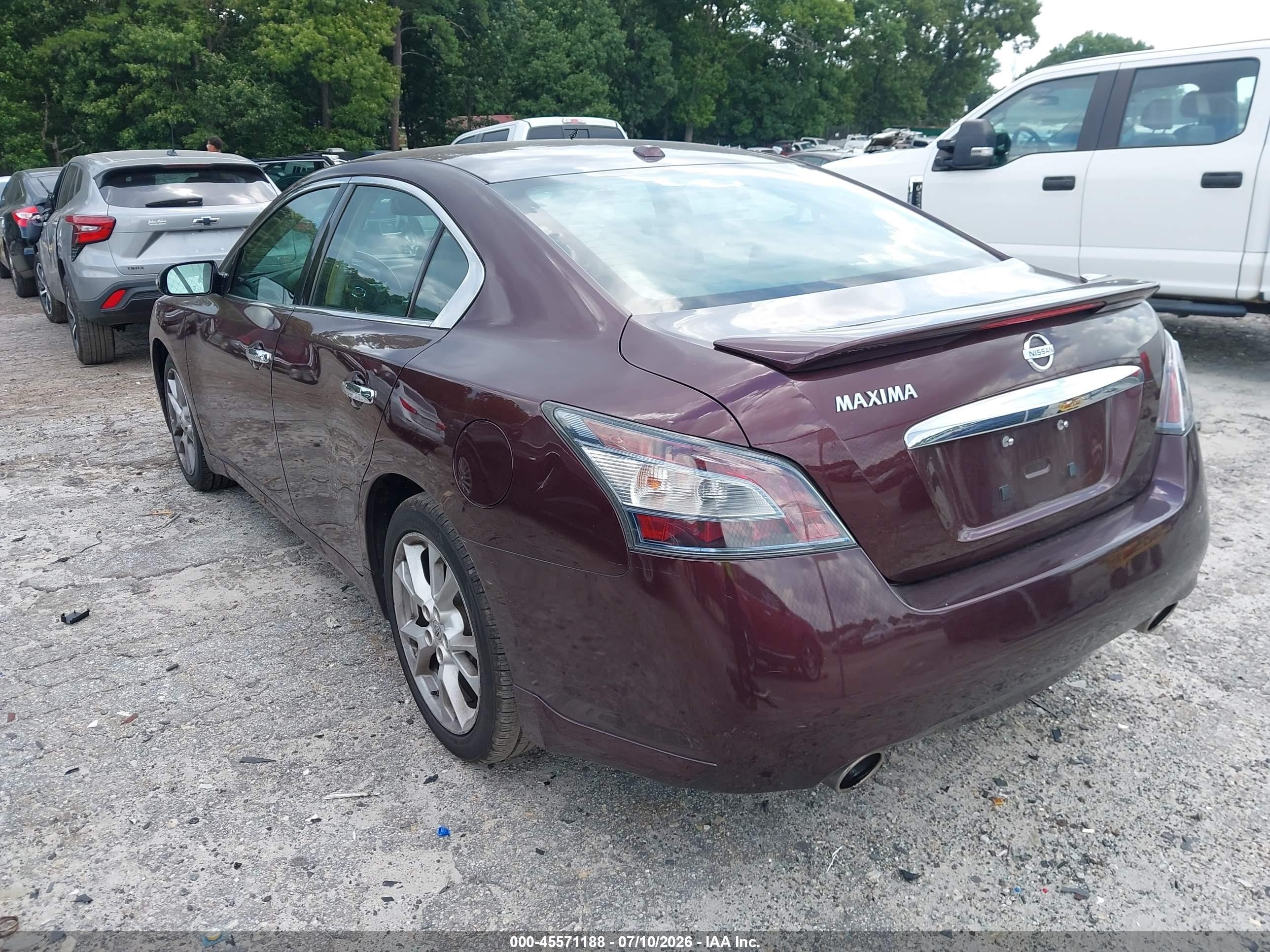 2014 Nissan Maxima 3.5 Sv Maroon vin: 1N4AA5AP2EC470472