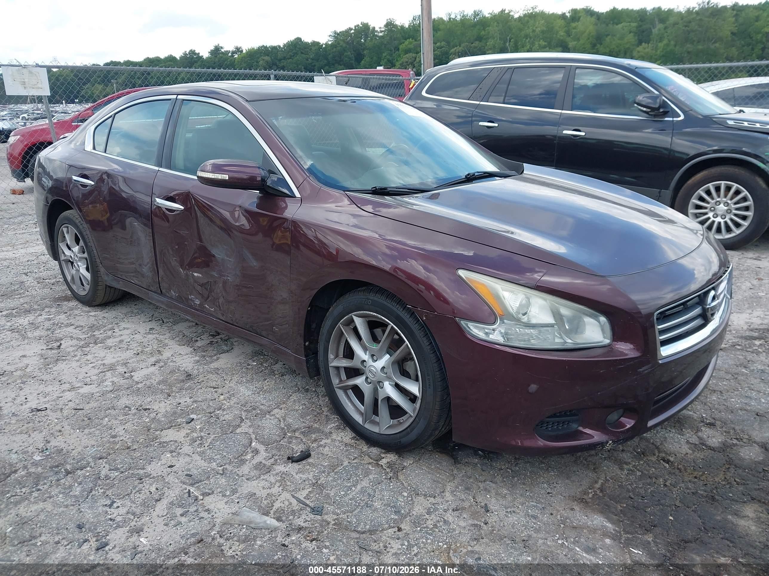 2014 Nissan Maxima 3.5 Sv Maroon vin: 1N4AA5AP2EC470472