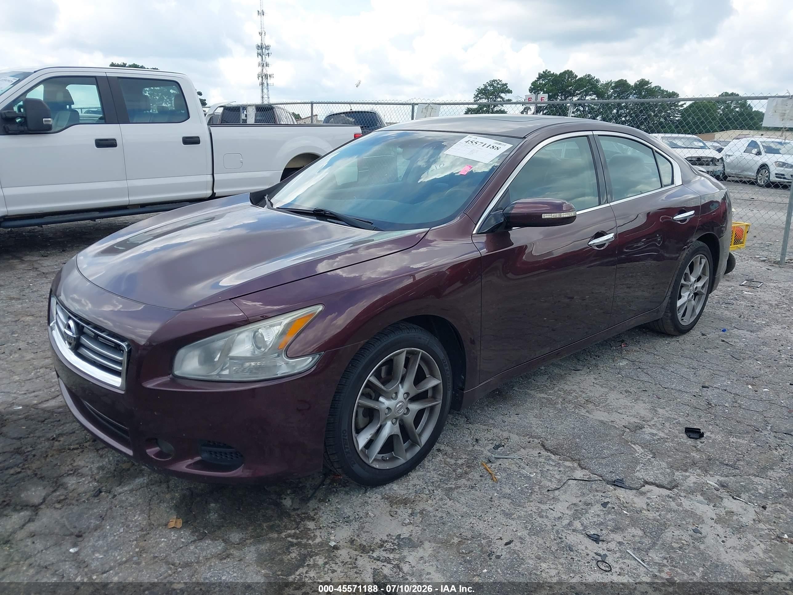 2014 Nissan Maxima 3.5 Sv Maroon vin: 1N4AA5AP2EC470472