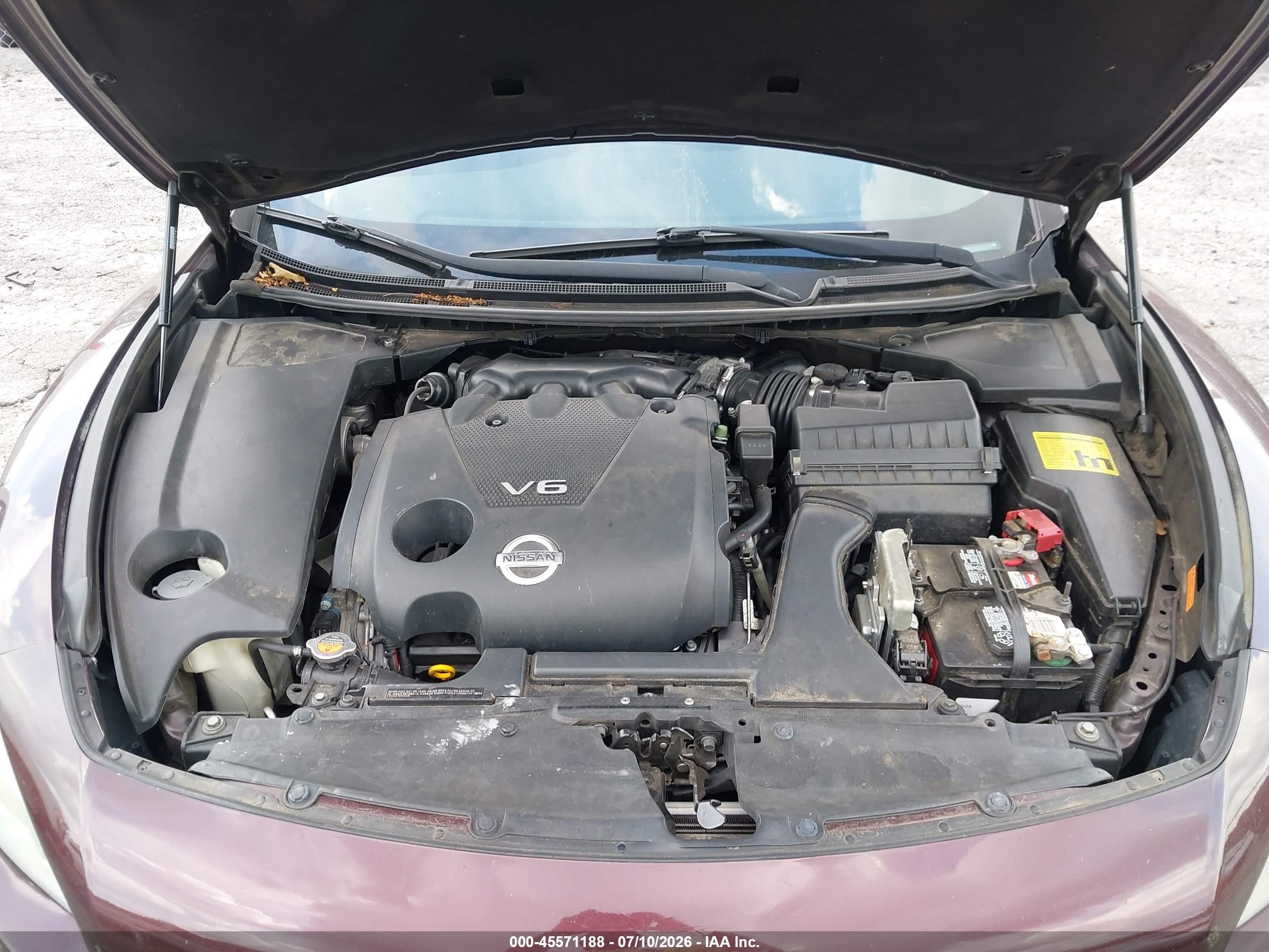 2014 Nissan Maxima 3.5 Sv Maroon vin: 1N4AA5AP2EC470472