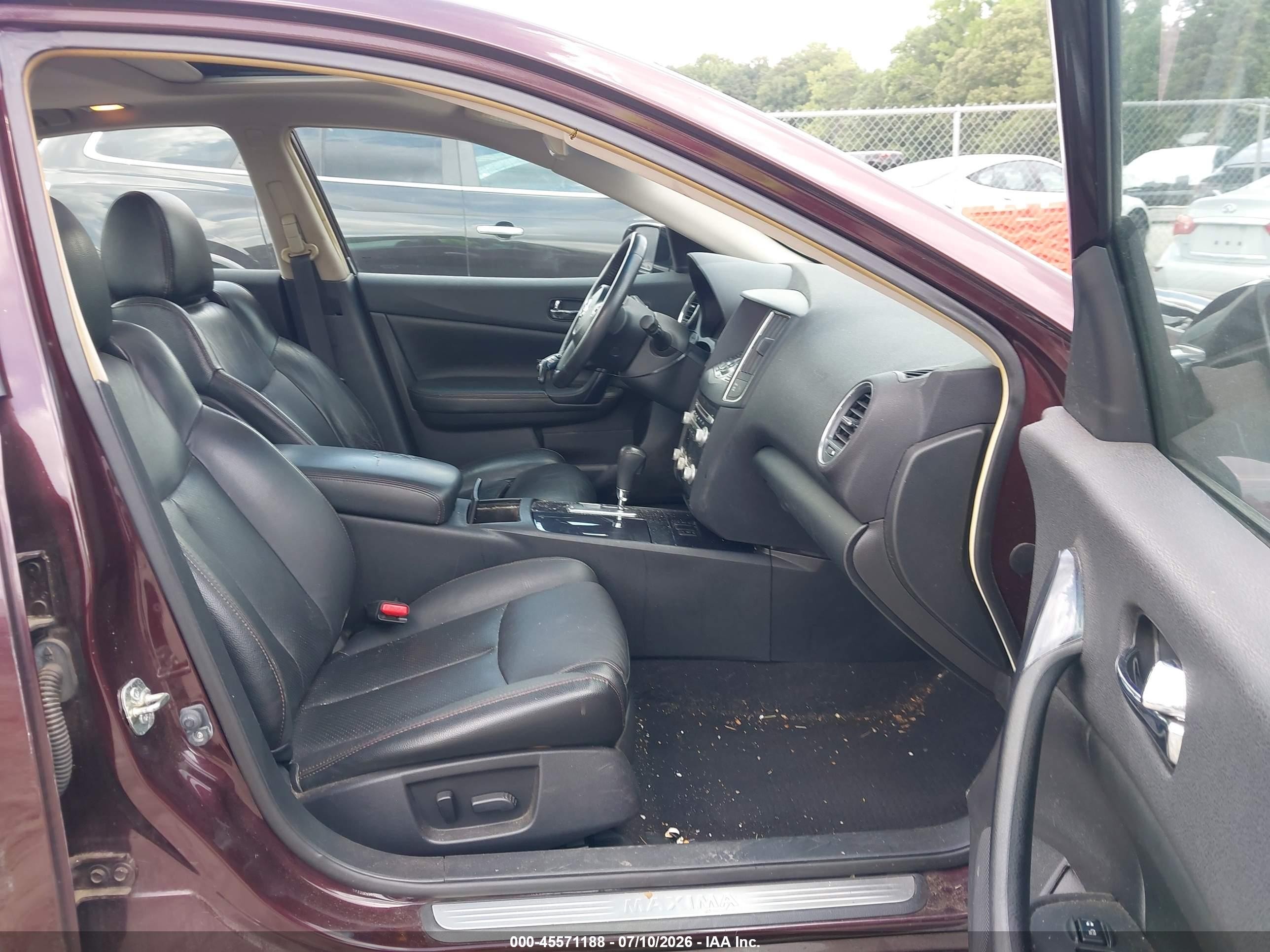 2014 Nissan Maxima 3.5 Sv Maroon vin: 1N4AA5AP2EC470472