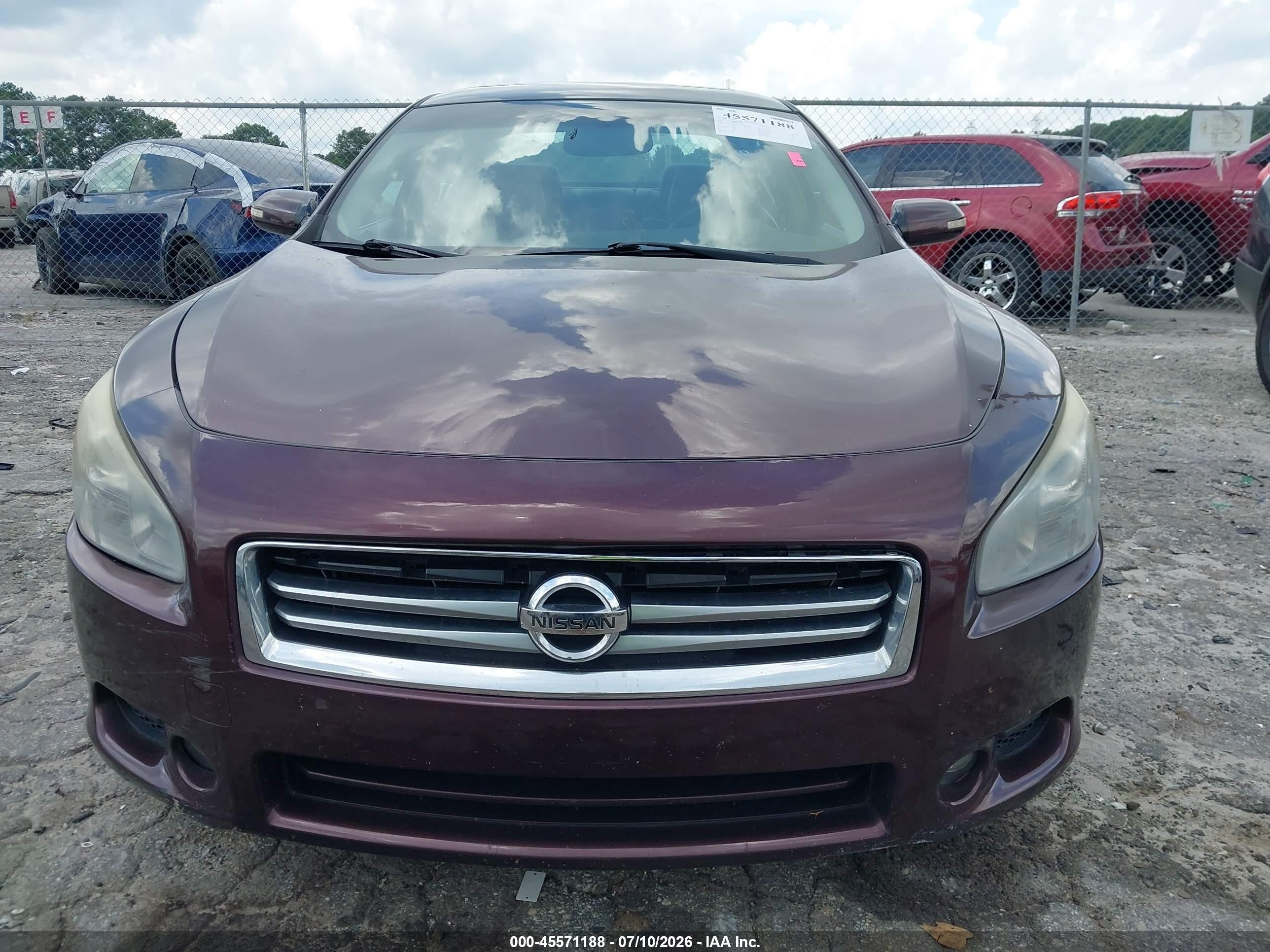2014 Nissan Maxima 3.5 Sv Maroon vin: 1N4AA5AP2EC470472