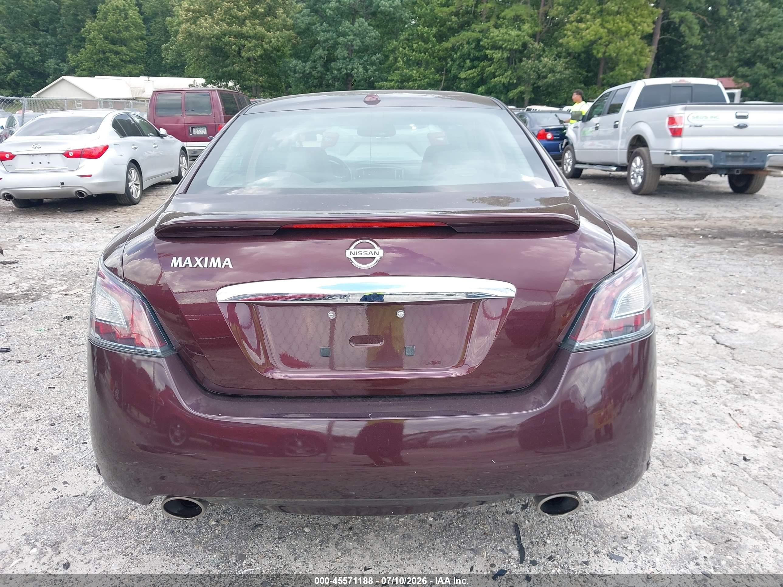 2014 Nissan Maxima 3.5 Sv Maroon vin: 1N4AA5AP2EC470472
