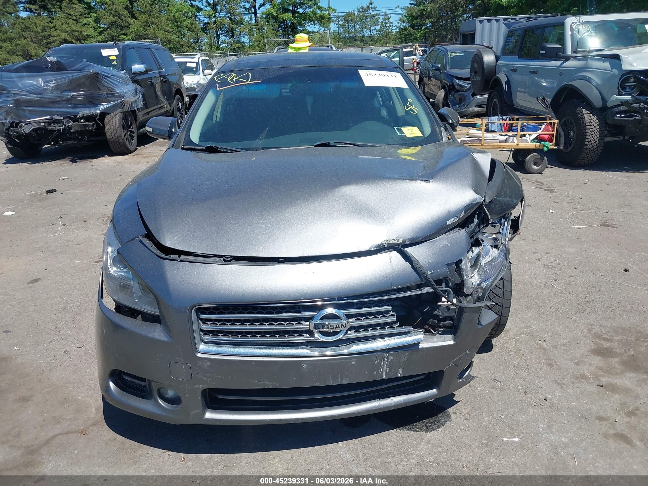 2014 Nissan Maxima 3.5 Sv Gray vin: 1N4AA5AP2EC483092