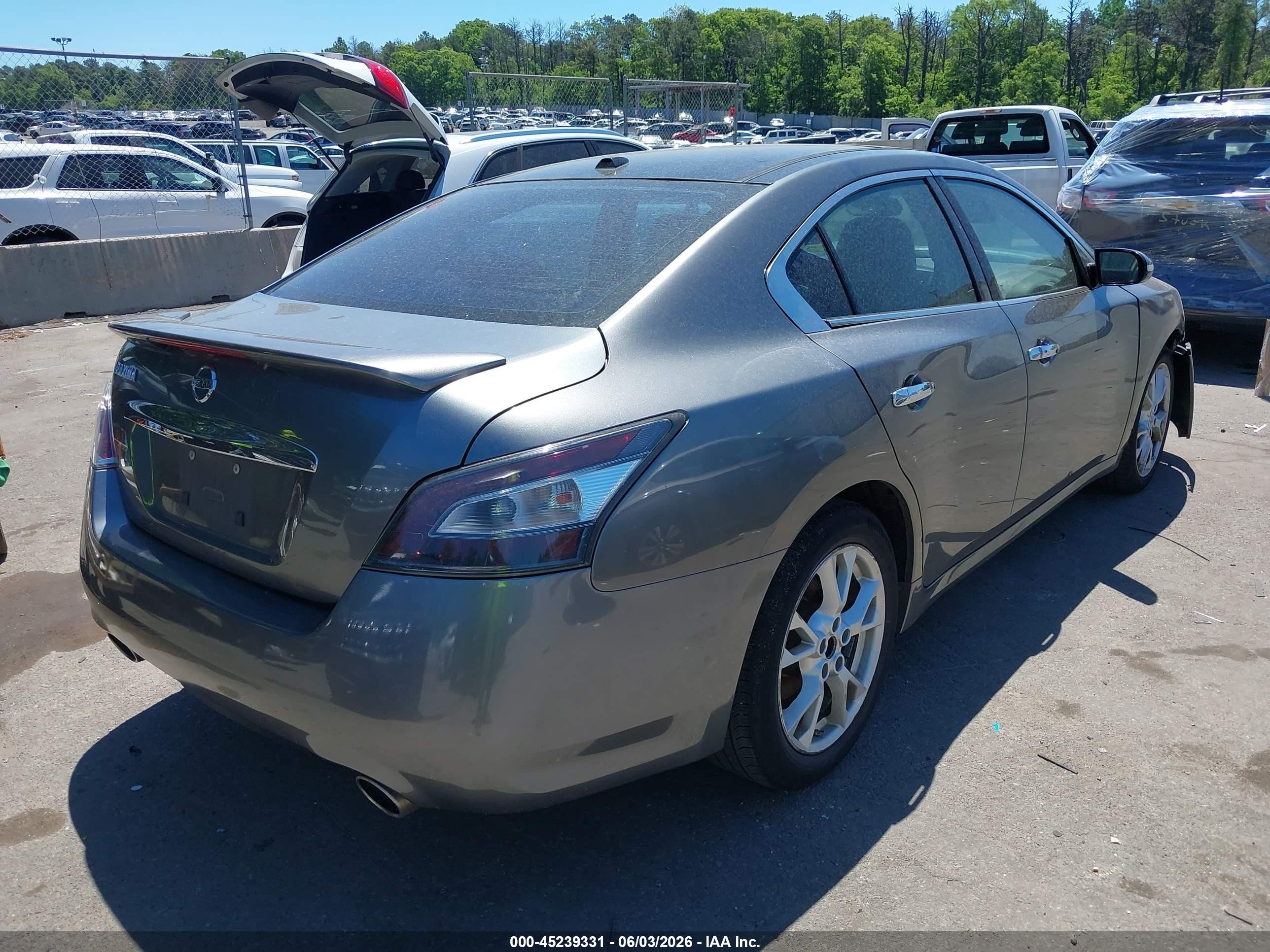2014 Nissan Maxima 3.5 Sv Gray vin: 1N4AA5AP2EC483092