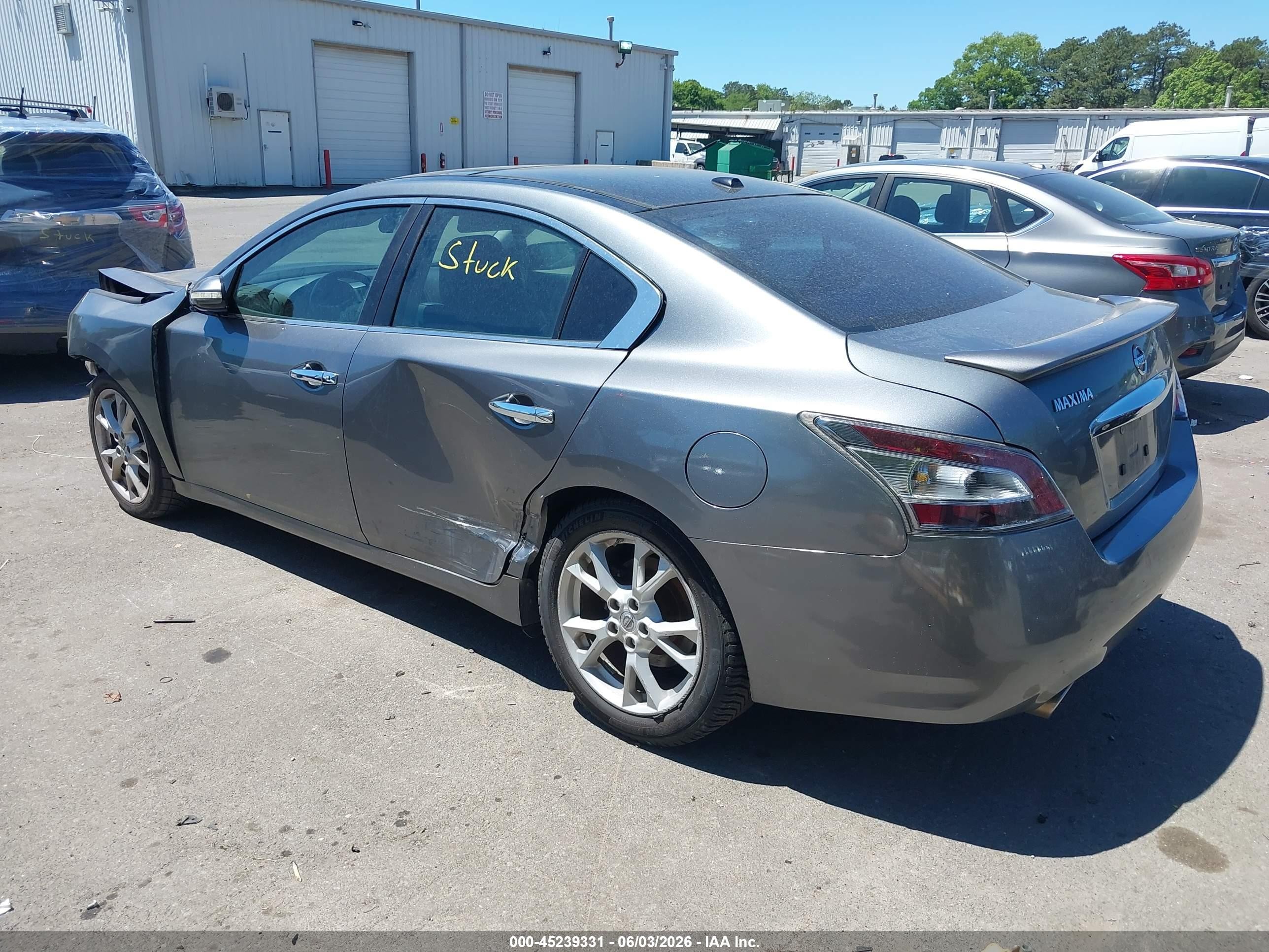 2014 Nissan Maxima 3.5 Sv Gray vin: 1N4AA5AP2EC483092