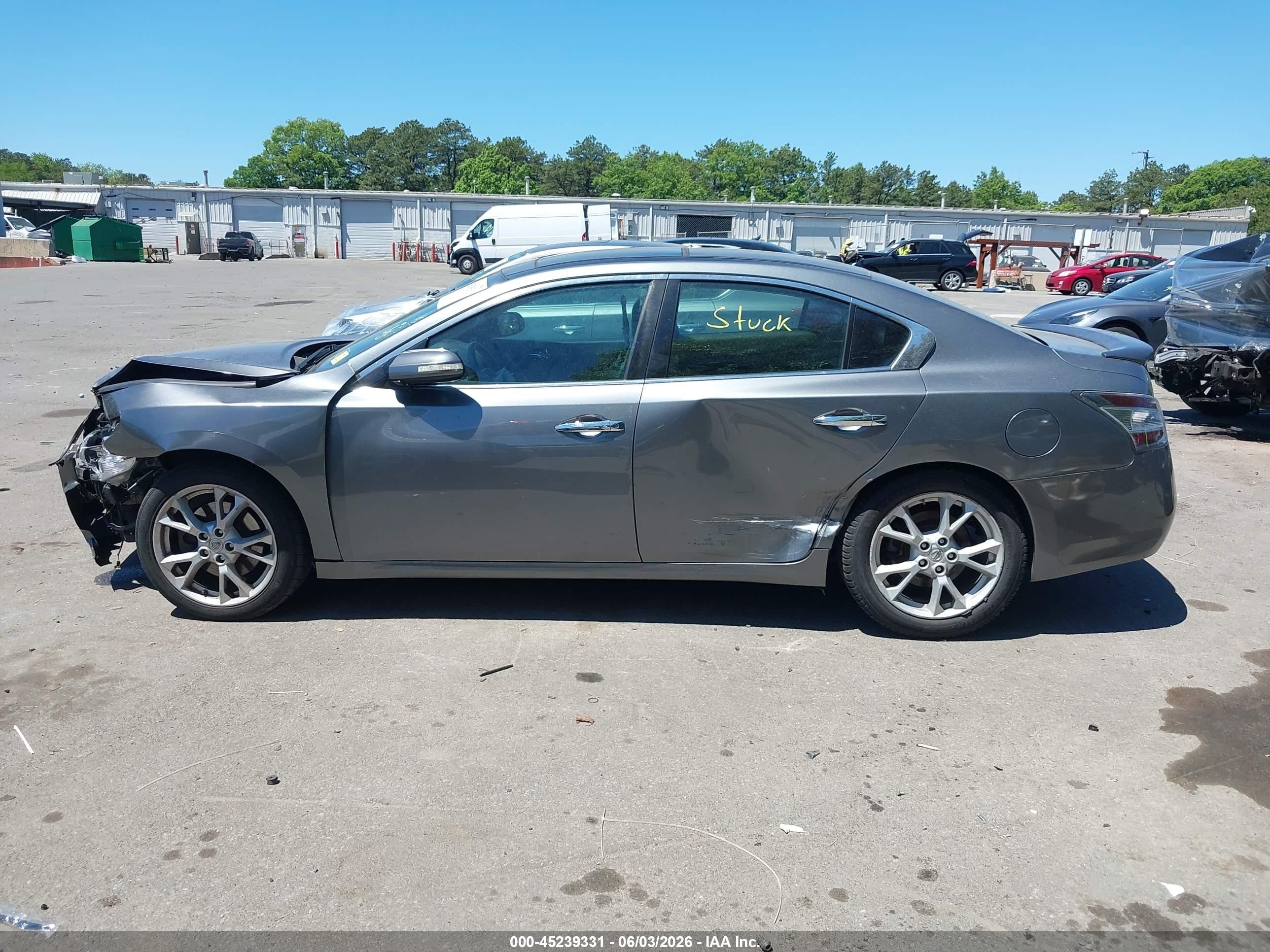 2014 Nissan Maxima 3.5 Sv Gray vin: 1N4AA5AP2EC483092