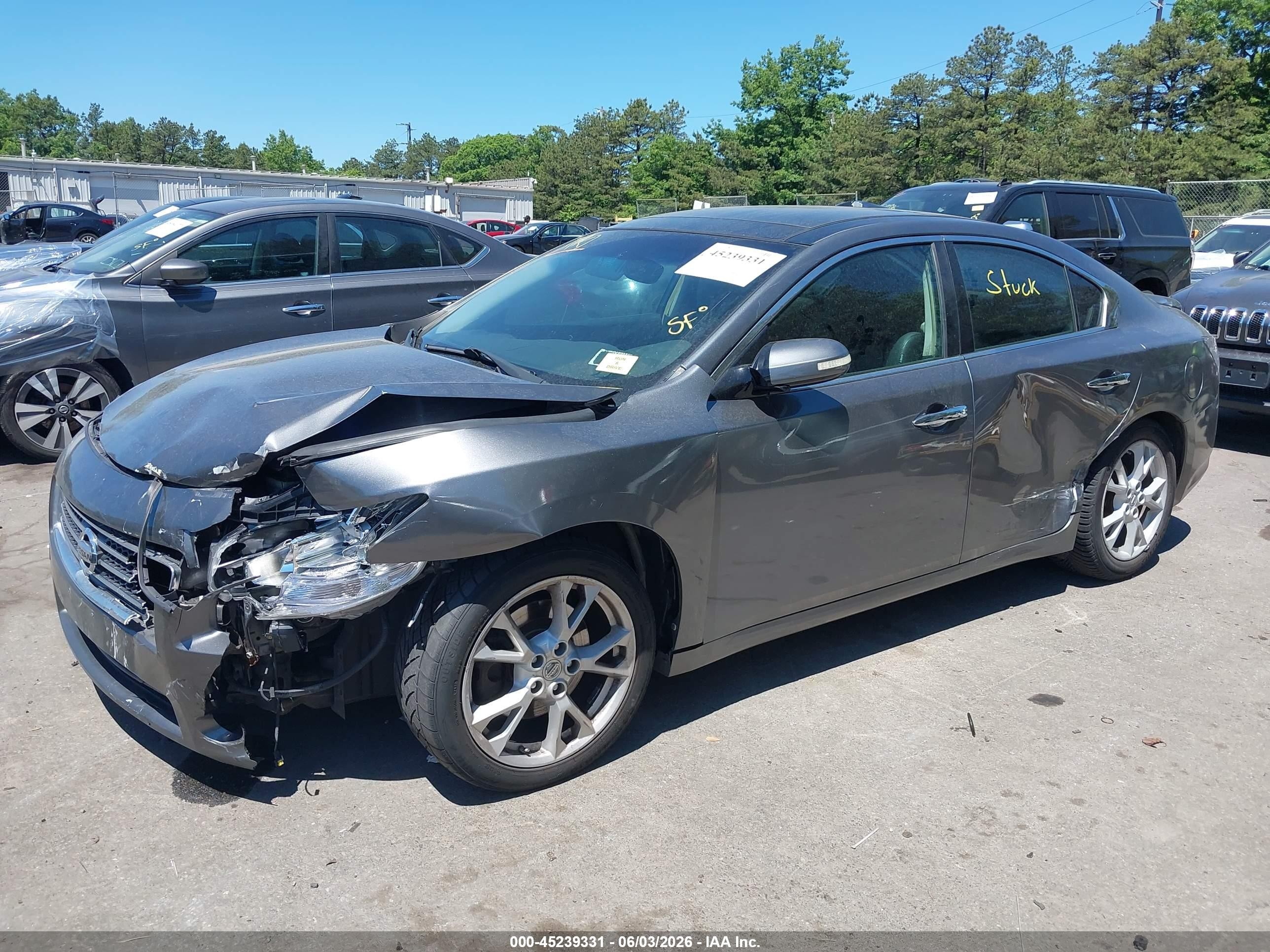 2014 Nissan Maxima 3.5 Sv Gray vin: 1N4AA5AP2EC483092