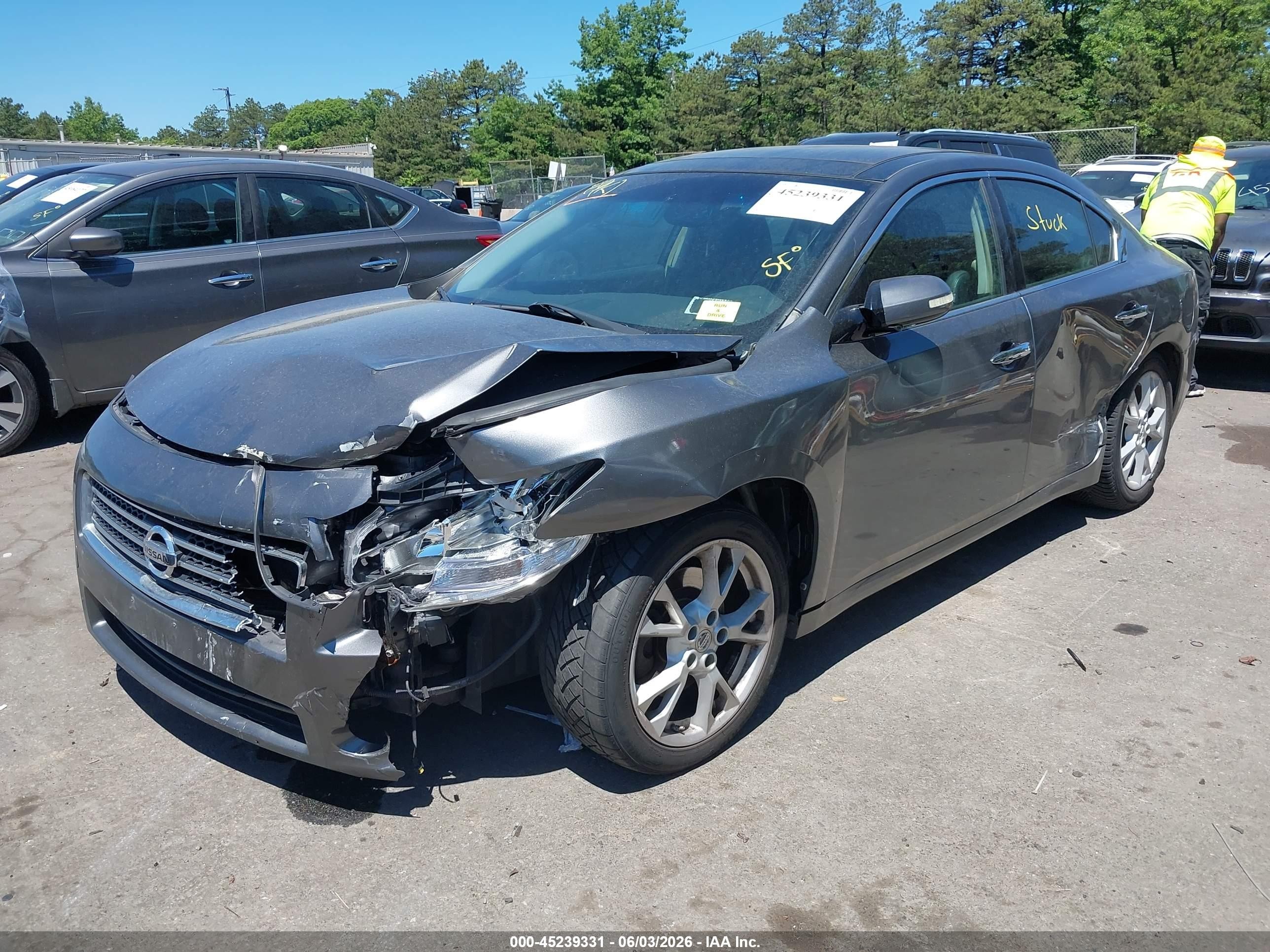 2014 Nissan Maxima 3.5 Sv Gray vin: 1N4AA5AP2EC483092