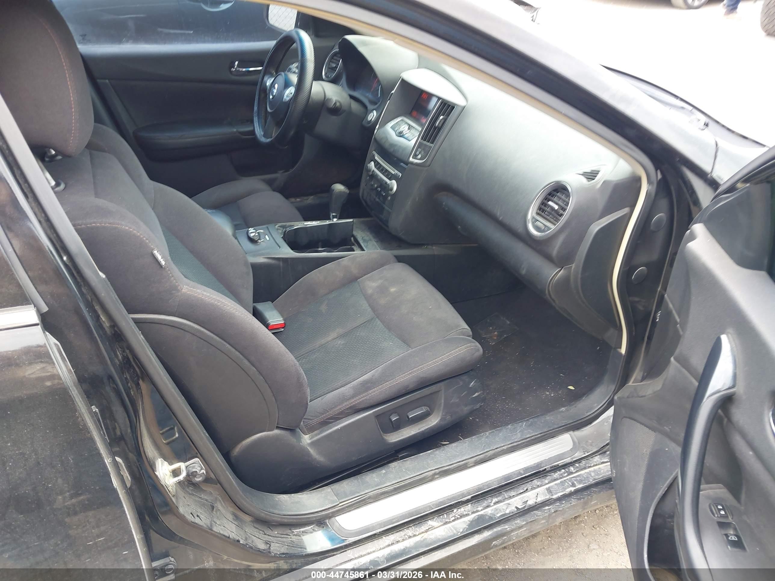2014 Nissan Maxima 3.5 S/3.5 Sv Black vin: 1N4AA5AP2EC485201