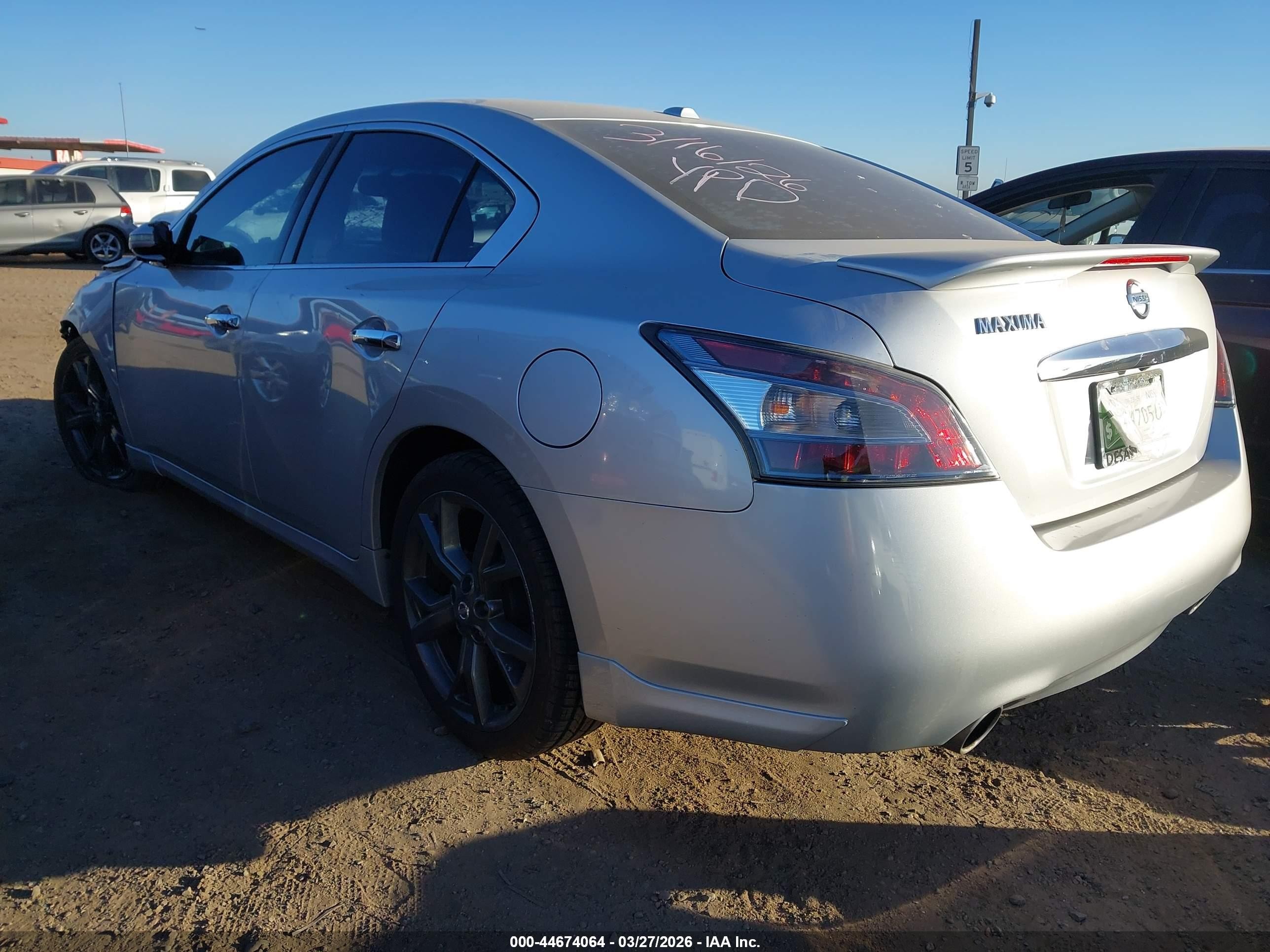 2014 Nissan Maxima 3.5 Sv Silver vin: 1N4AA5AP2EC487899