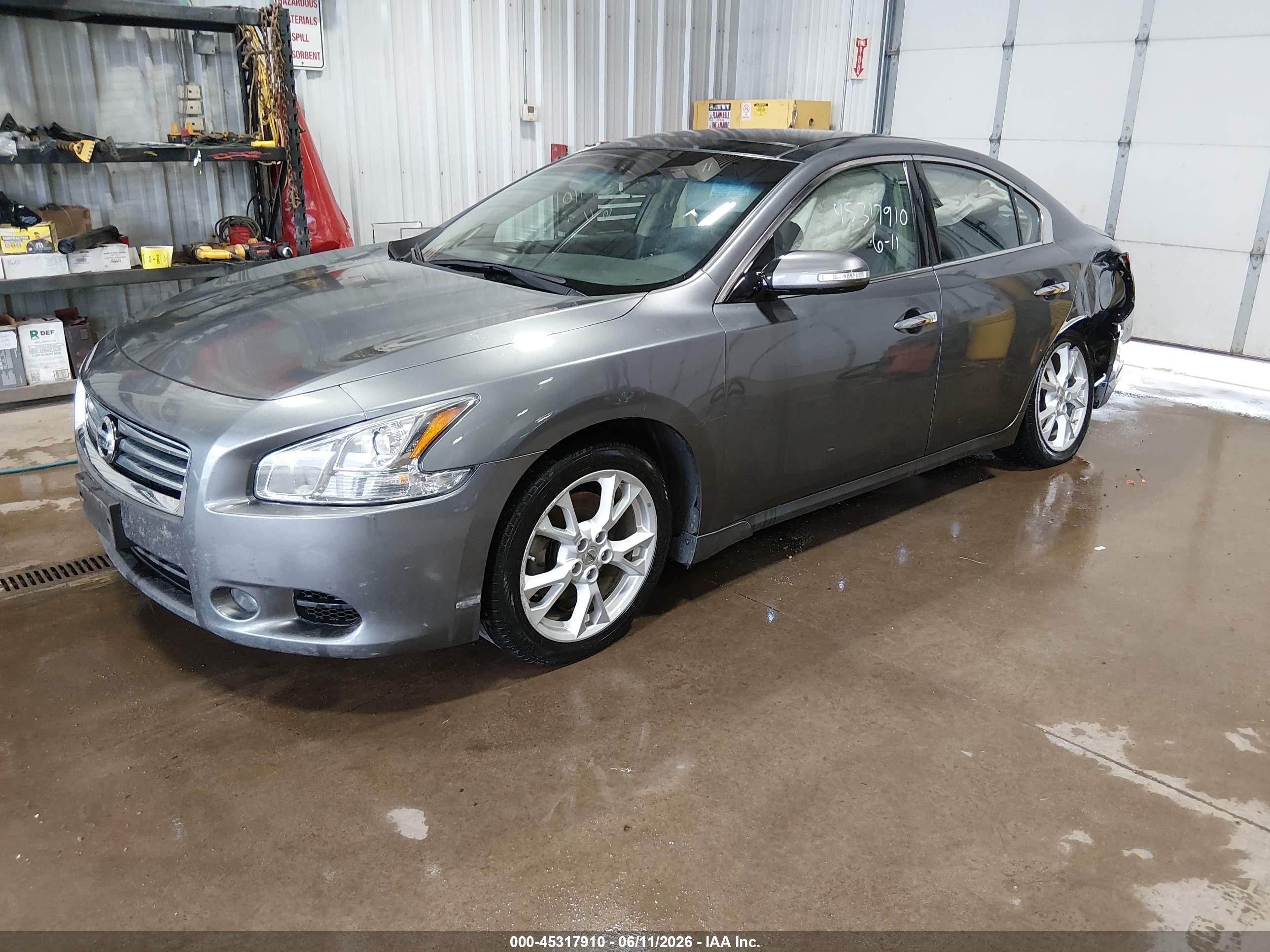 2014 Nissan Maxima 3.5 Sv Gray vin: 1N4AA5AP2EC488518
