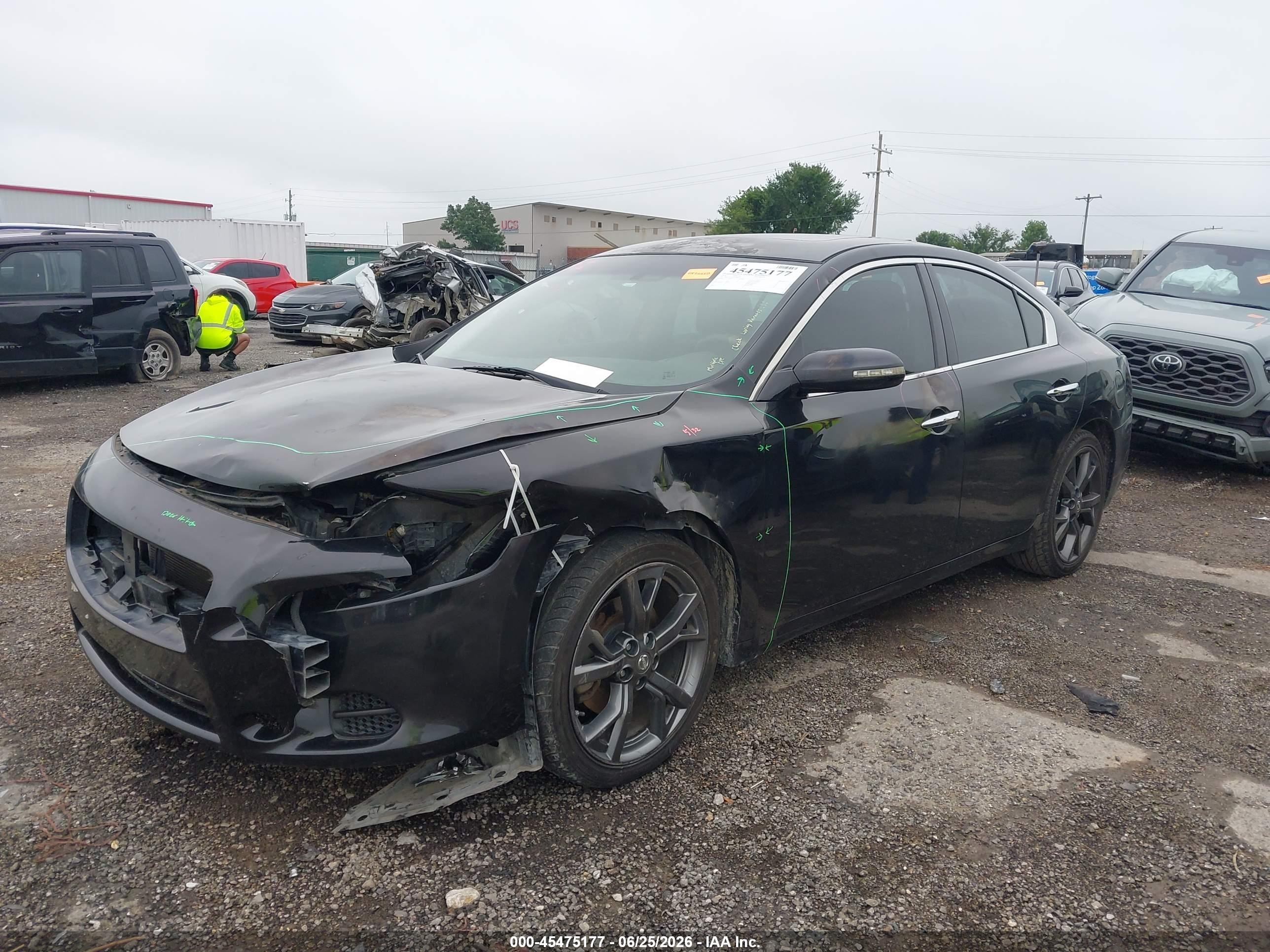 2014 Nissan Maxima 3.5 S/3.5 Sv Black vin: 1N4AA5AP2EC488597