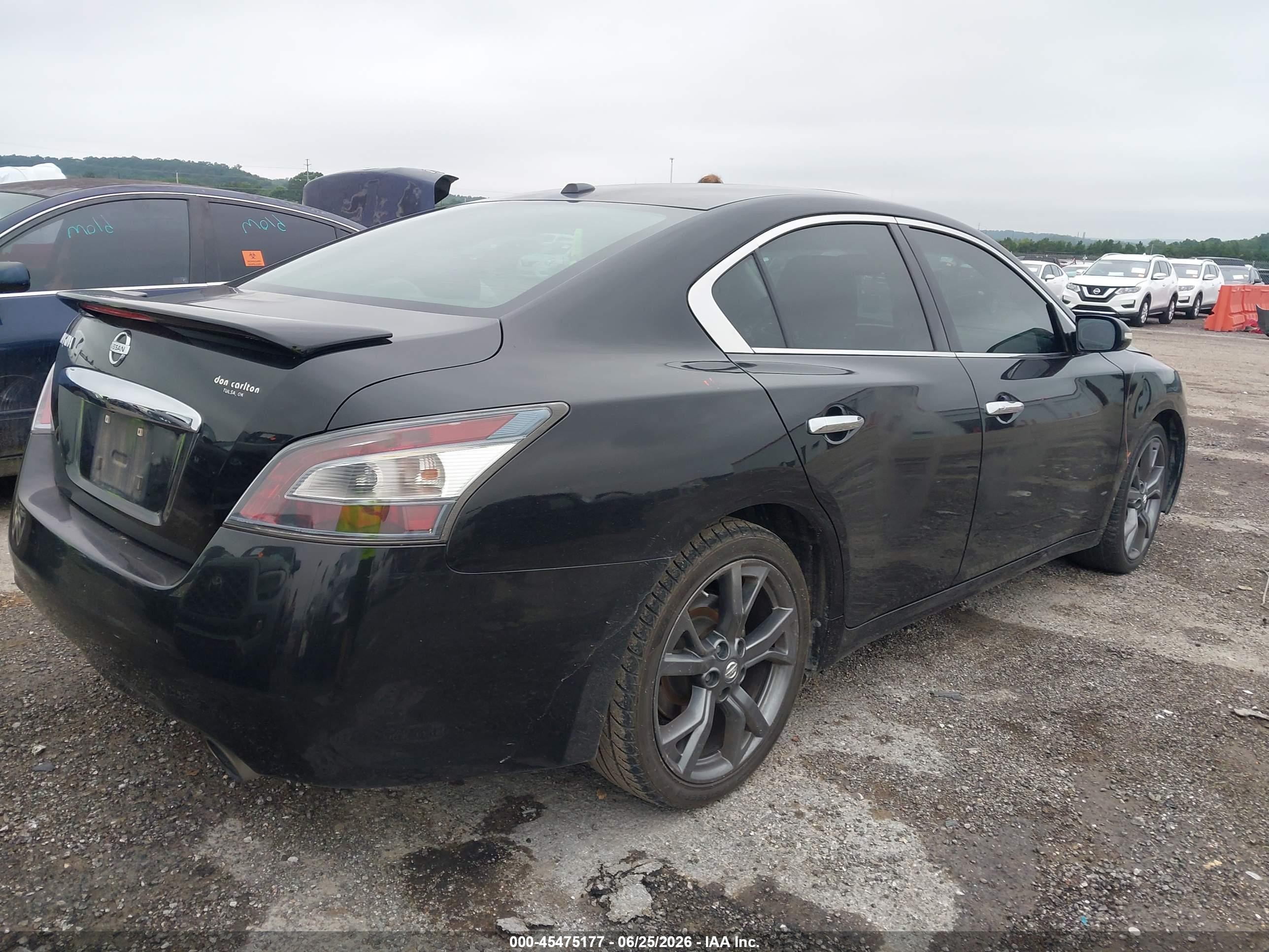2014 Nissan Maxima 3.5 S/3.5 Sv Black vin: 1N4AA5AP2EC488597