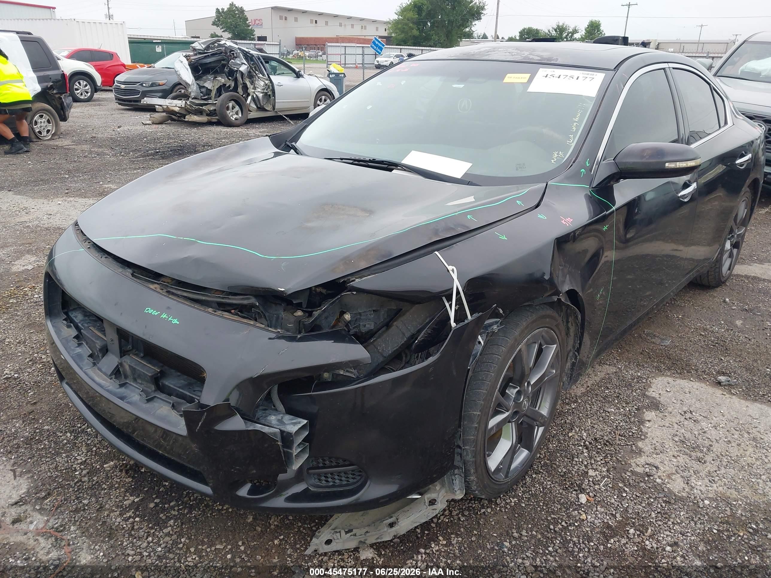 2014 Nissan Maxima 3.5 S/3.5 Sv Black vin: 1N4AA5AP2EC488597
