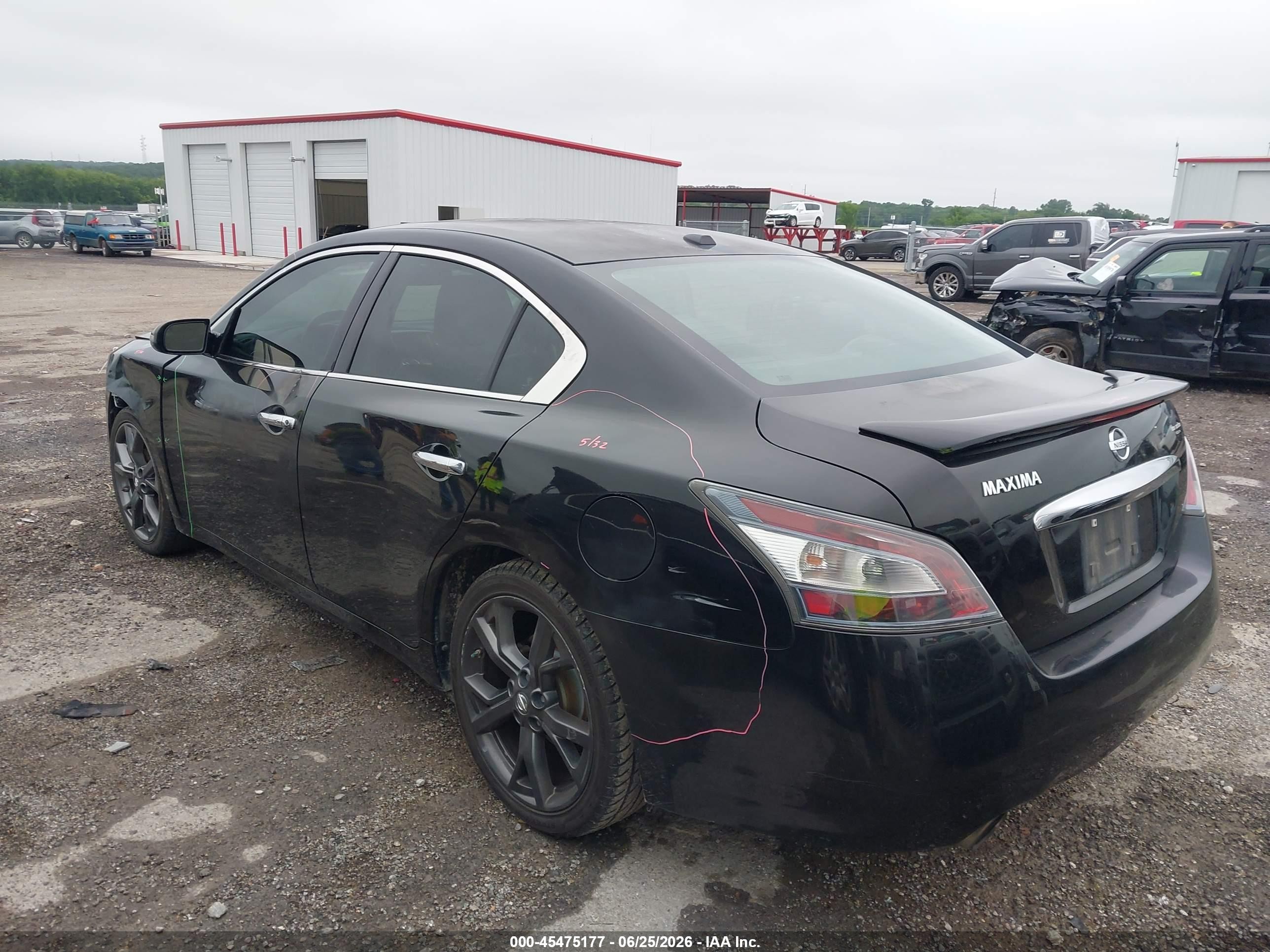 2014 Nissan Maxima 3.5 S/3.5 Sv Black vin: 1N4AA5AP2EC488597