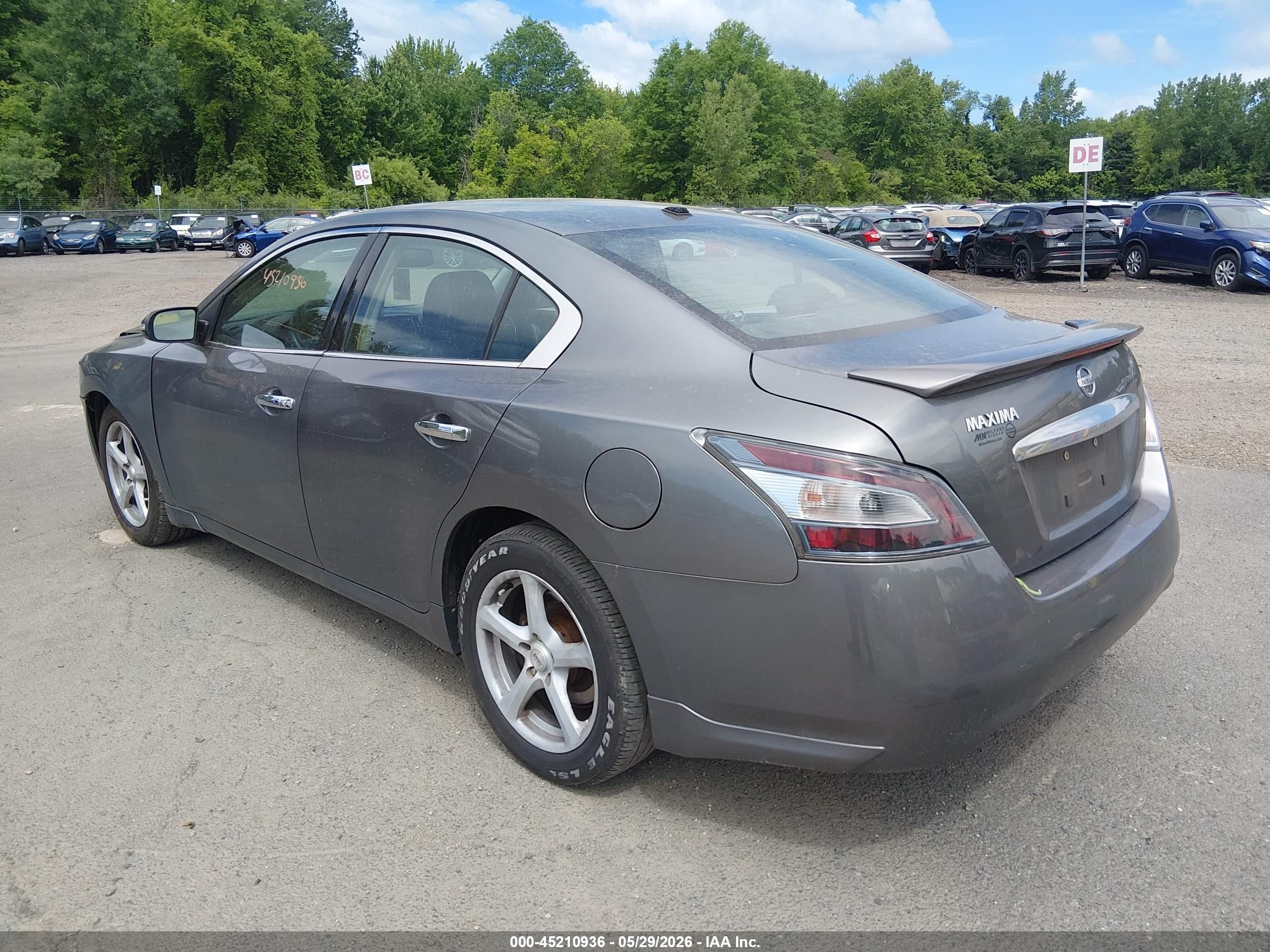 2014 Nissan Maxima 3.5 Sv Gray vin: 1N4AA5AP2EC908407