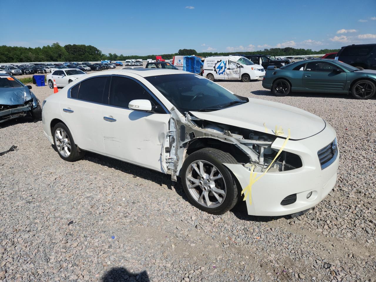 2014 Nissan Maxima 3.5 Sv White vin: 1N4AA5AP2EC913364