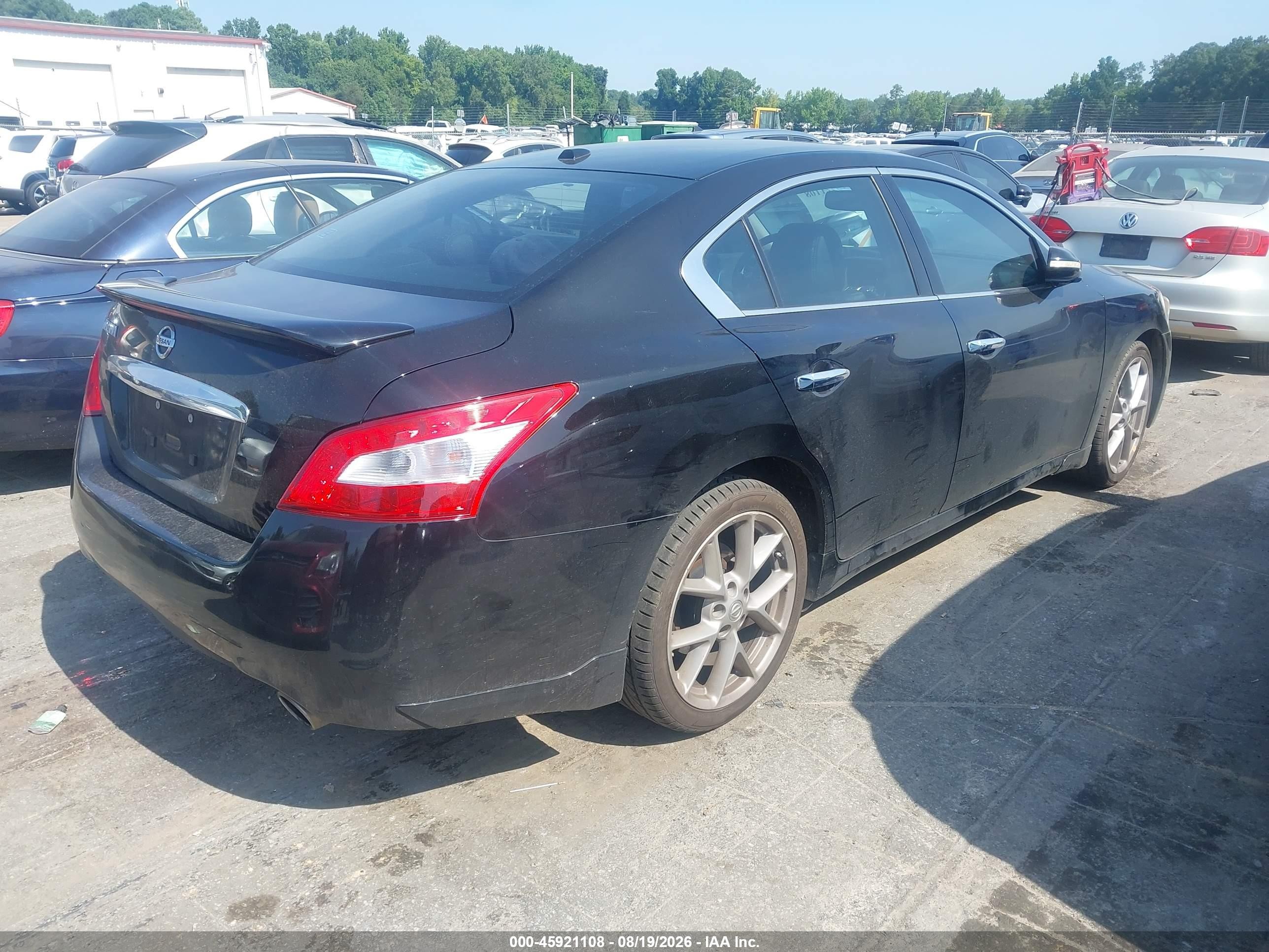 2011 Nissan Maxima 3.5 Sv Black vin: 1N4AA5AP3BC804925