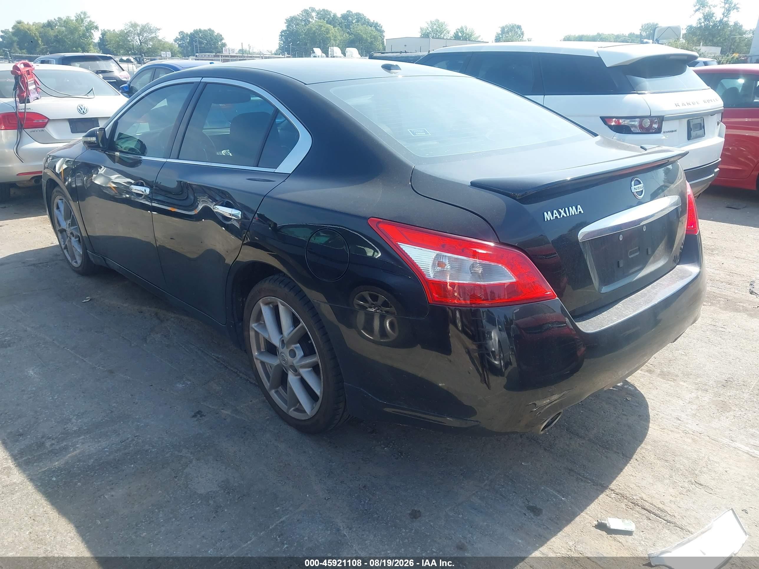 2011 Nissan Maxima 3.5 Sv Black vin: 1N4AA5AP3BC804925