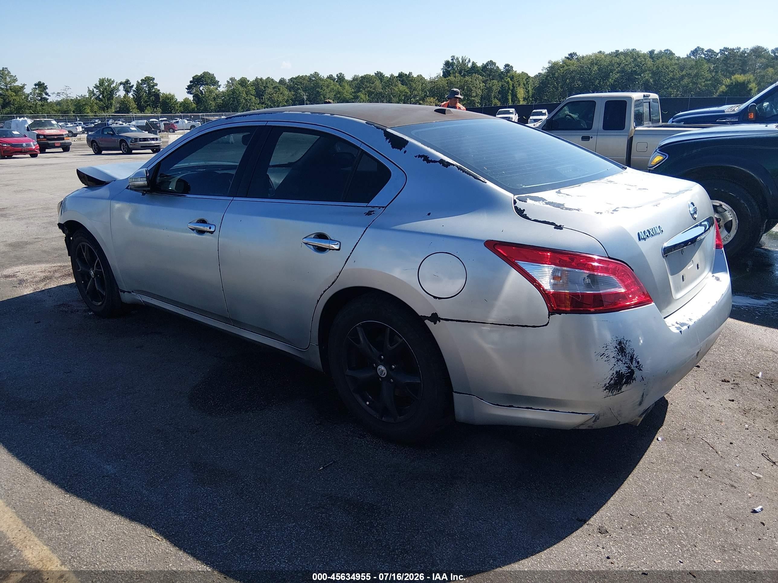 2011 Nissan Maxima 3.5 Sv Silver vin: 1N4AA5AP3BC813690