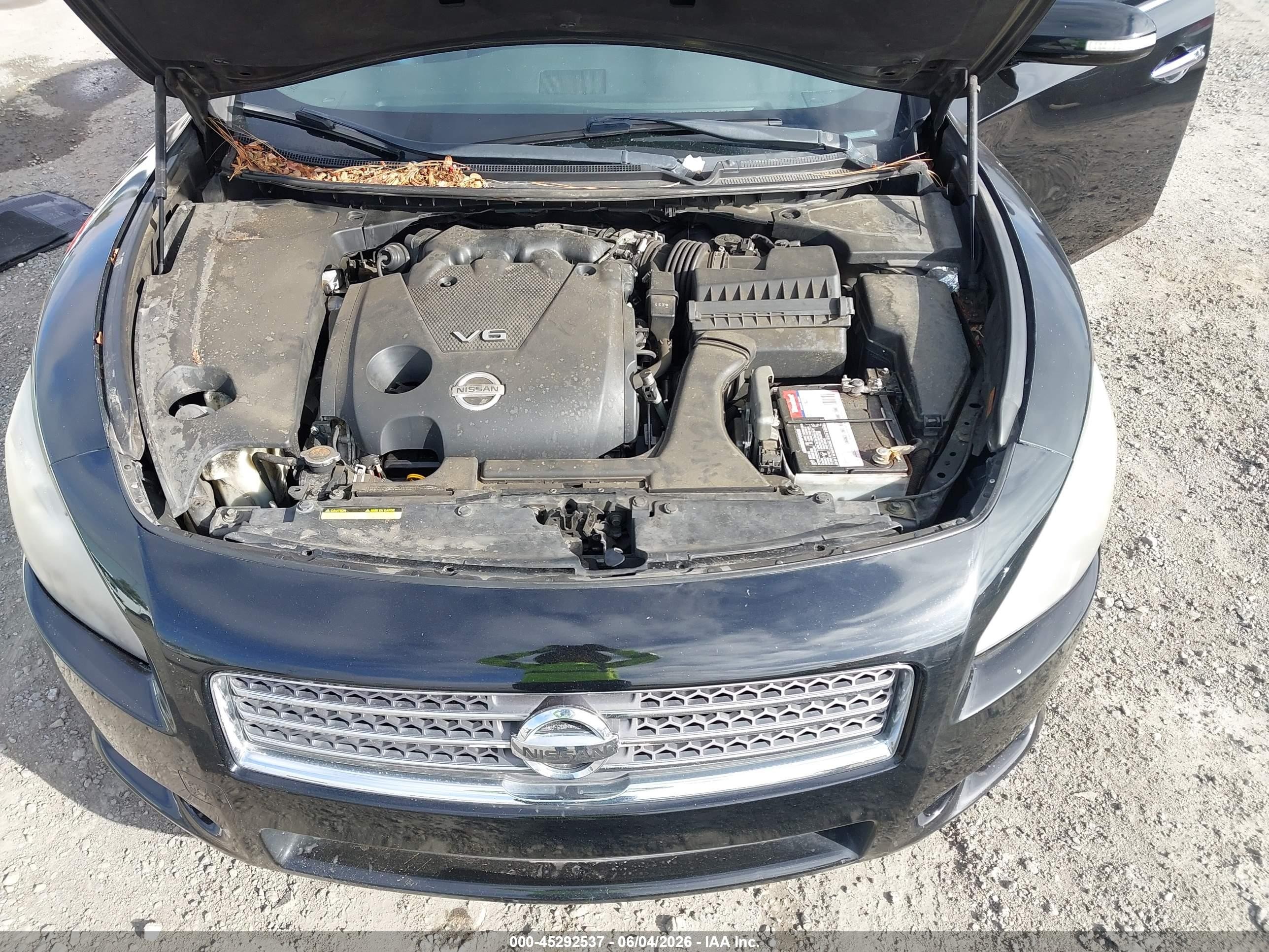 2011 Nissan Maxima 3.5 Sv Black vin: 1N4AA5AP3BC837455