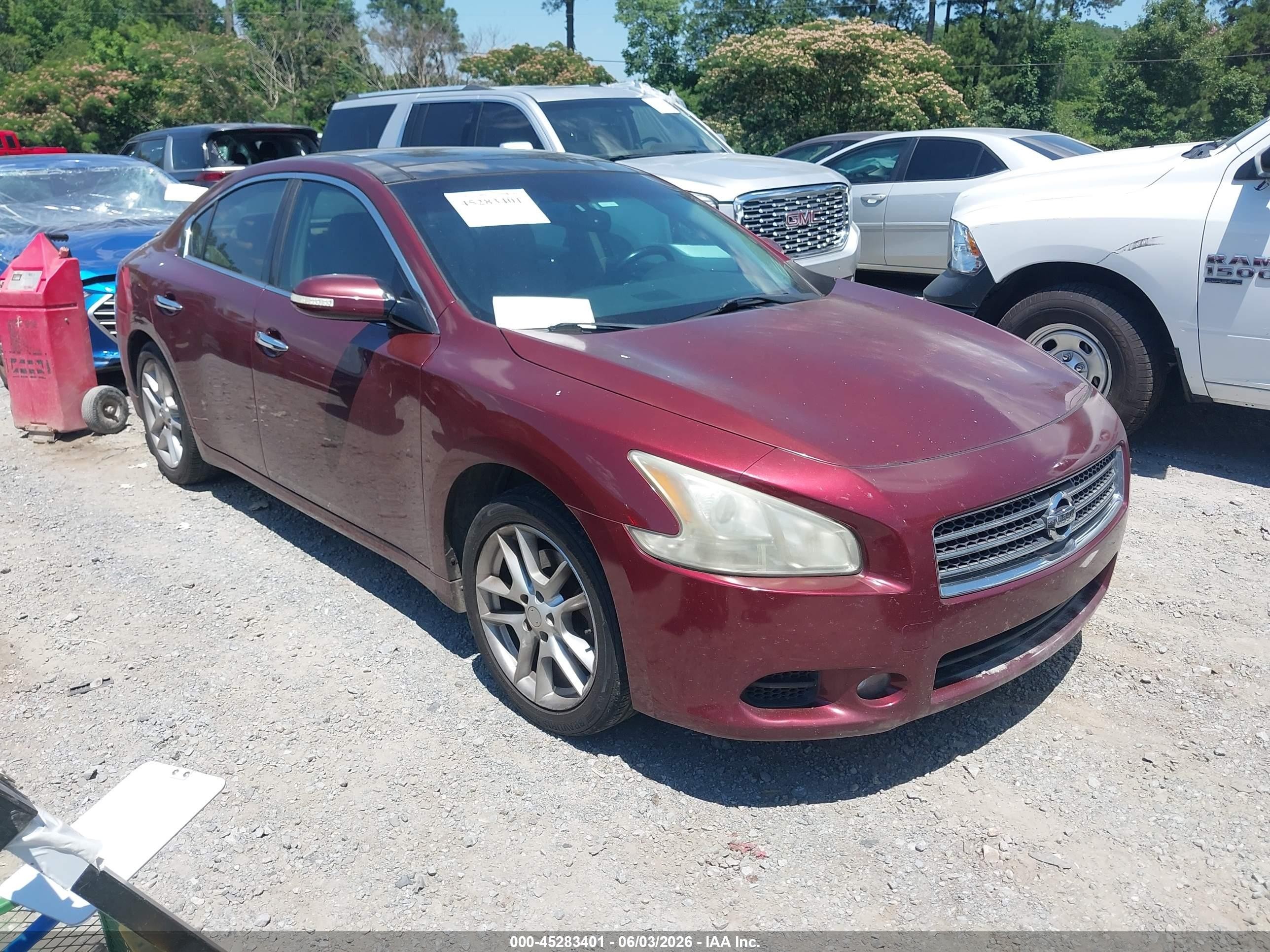 2011 Nissan Maxima 3.5 Sv Burgundy vin: 1N4AA5AP3BC839576