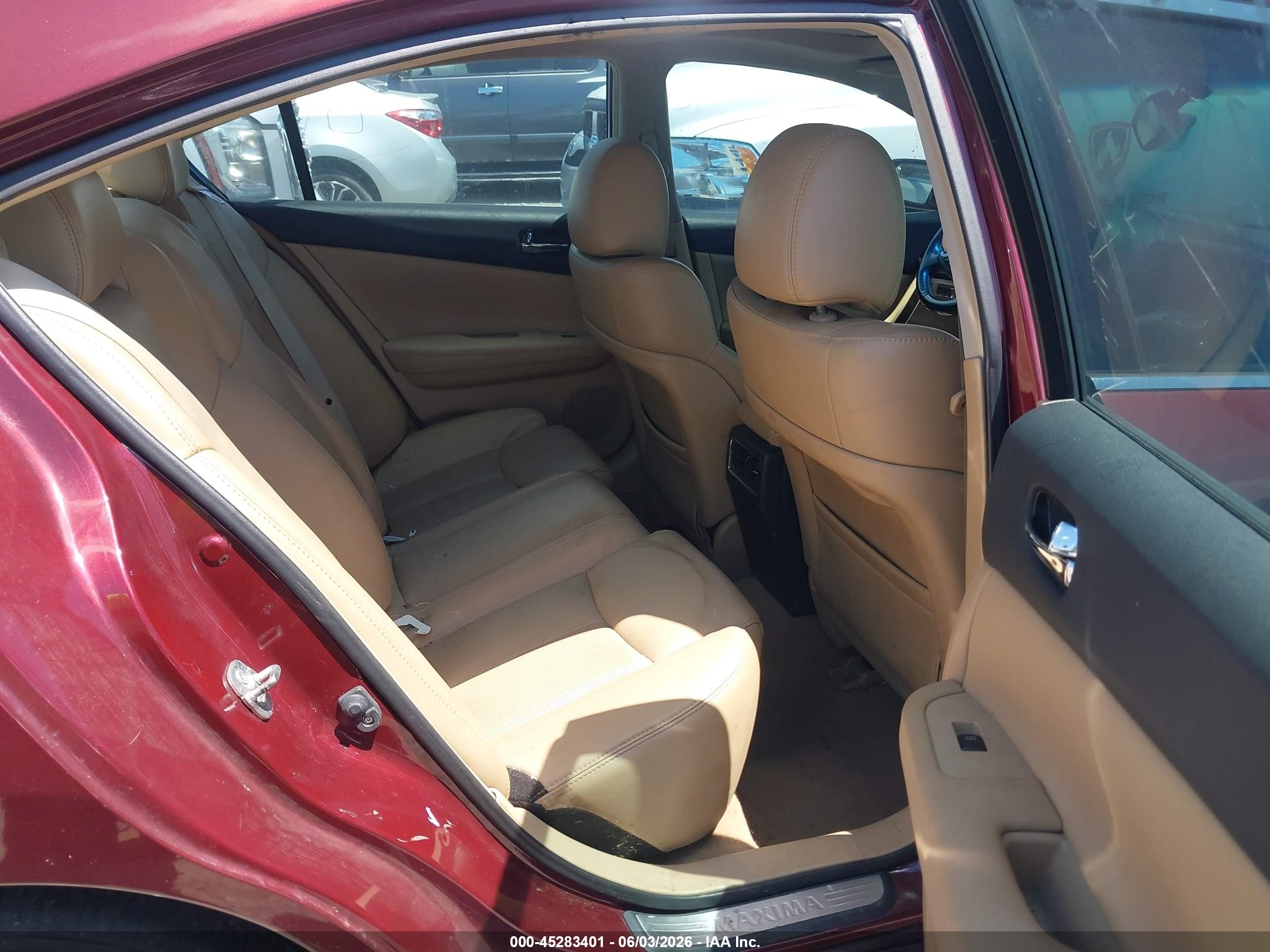 2011 Nissan Maxima 3.5 Sv Burgundy vin: 1N4AA5AP3BC839576