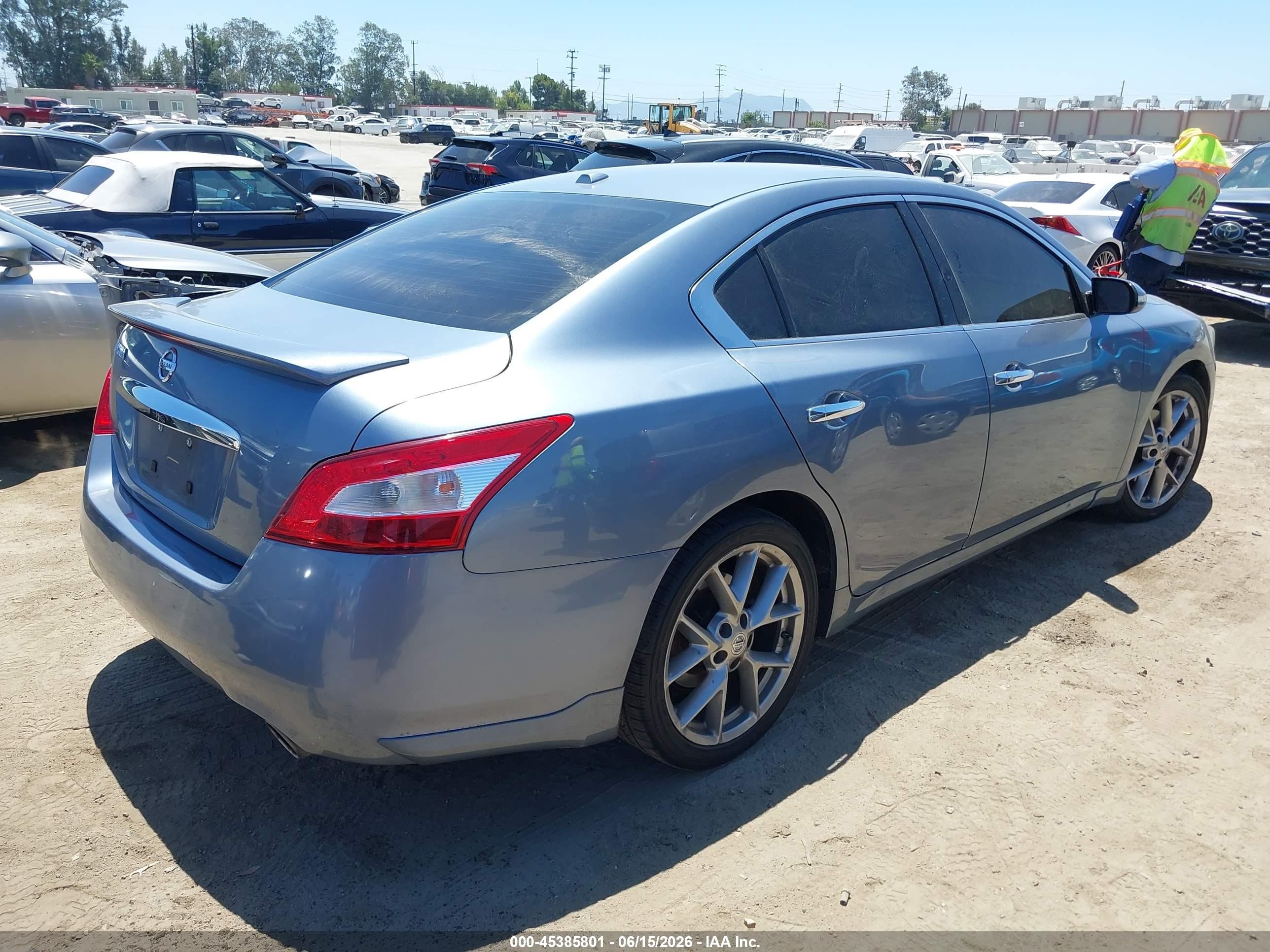 2011 Nissan Maxima 3.5 Sv Light Blue vin: 1N4AA5AP3BC866020