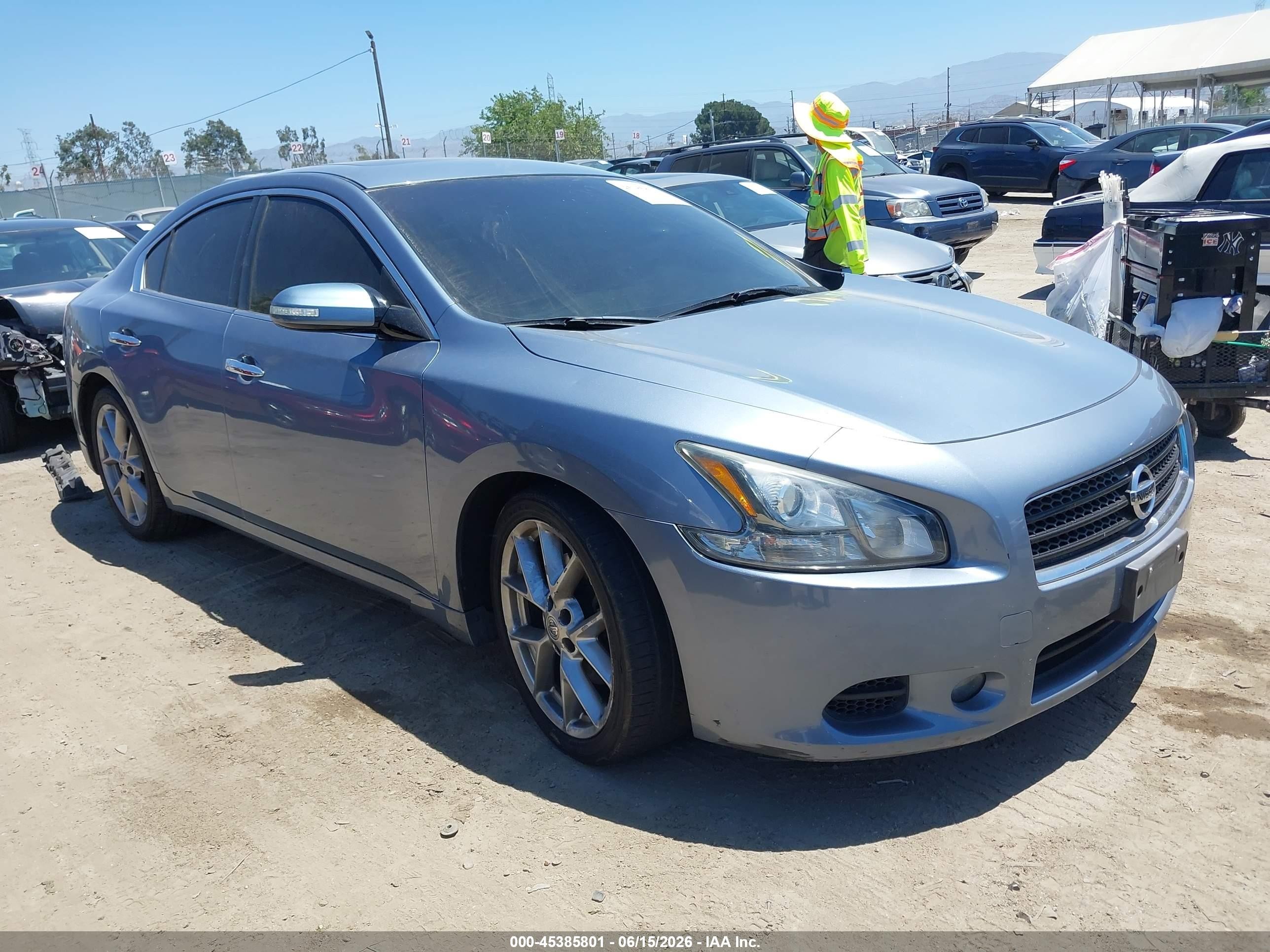 2011 Nissan Maxima 3.5 Sv Light Blue vin: 1N4AA5AP3BC866020