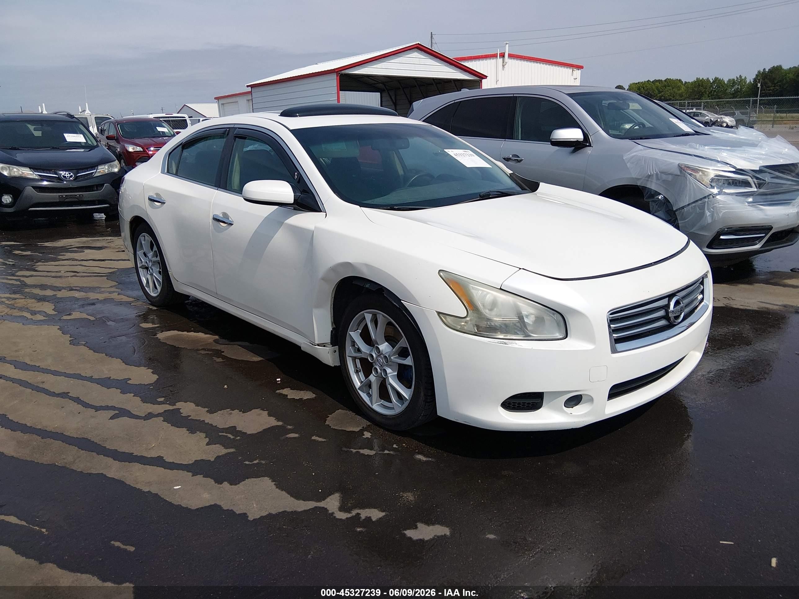 2012 Nissan Maxima 3.5 S White vin: 1N4AA5AP3CC806871