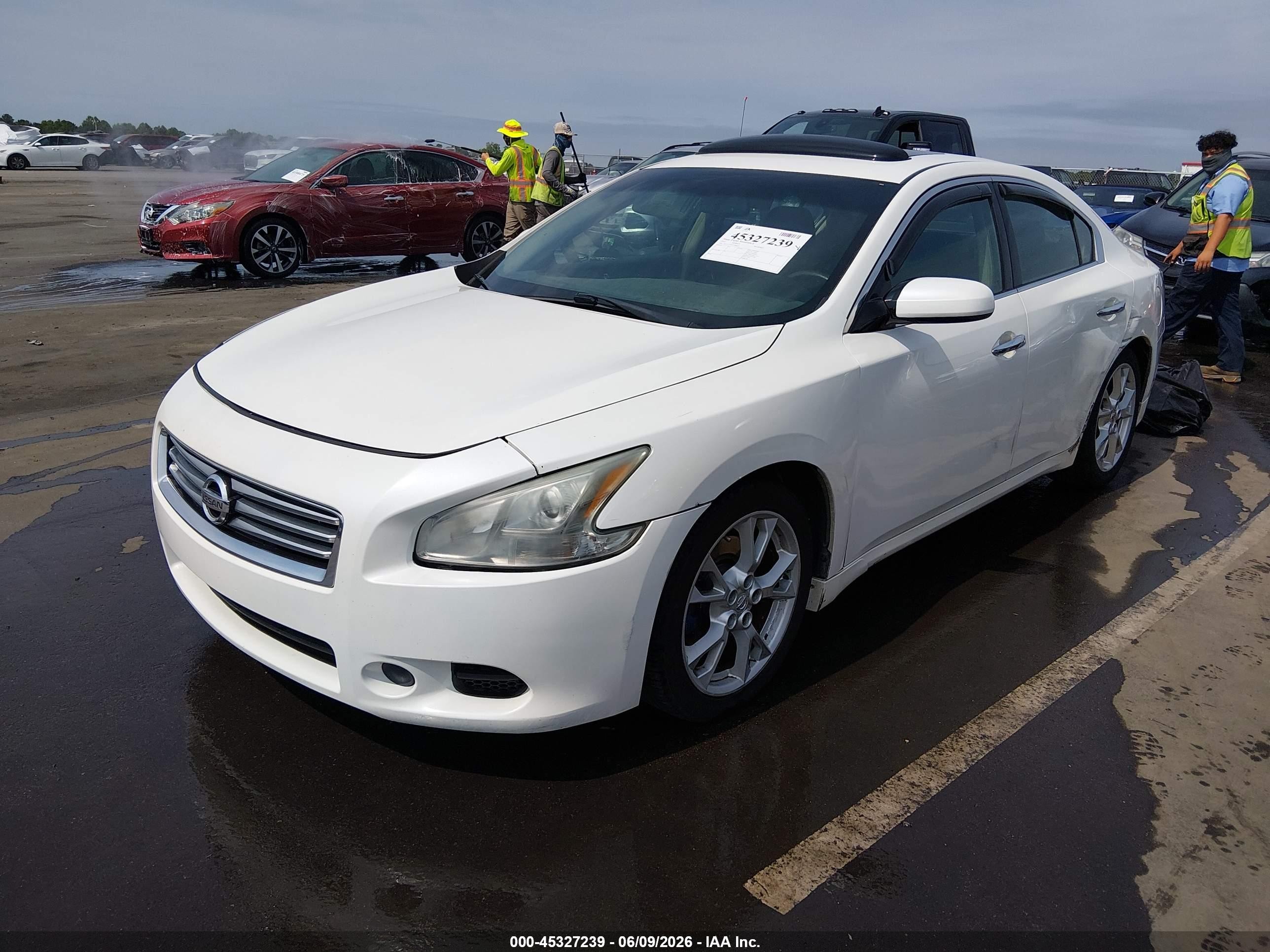 2012 Nissan Maxima 3.5 S White vin: 1N4AA5AP3CC806871