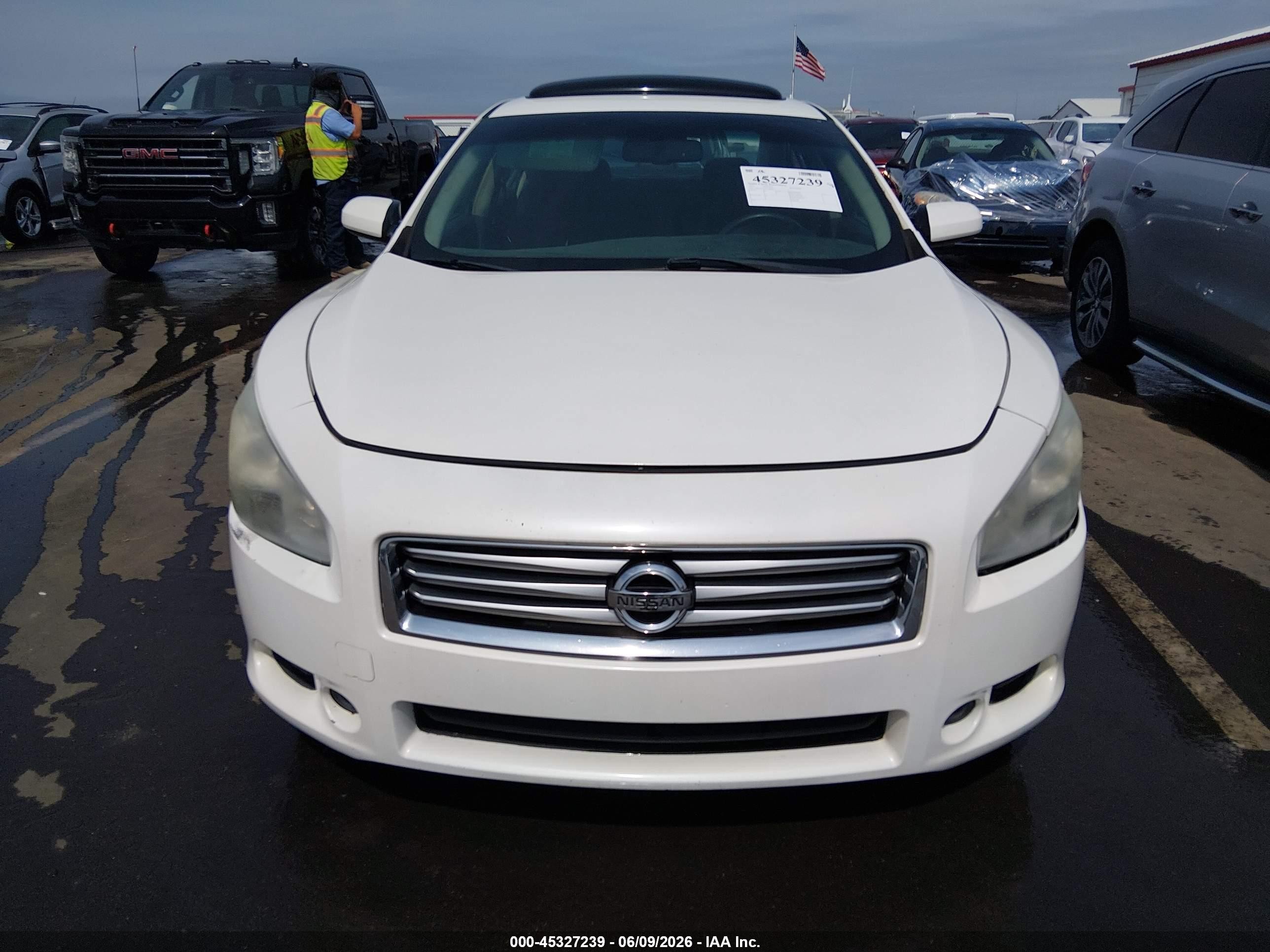 2012 Nissan Maxima 3.5 S White vin: 1N4AA5AP3CC806871