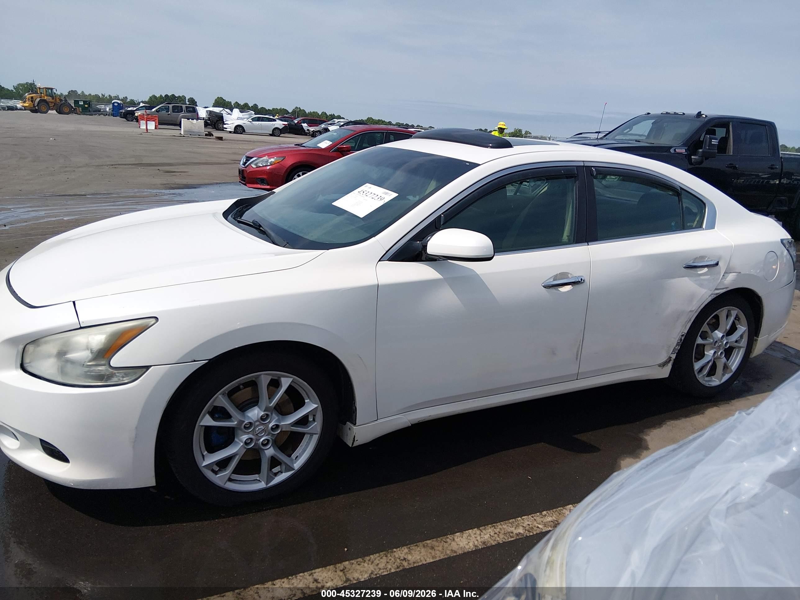 2012 Nissan Maxima 3.5 S White vin: 1N4AA5AP3CC806871