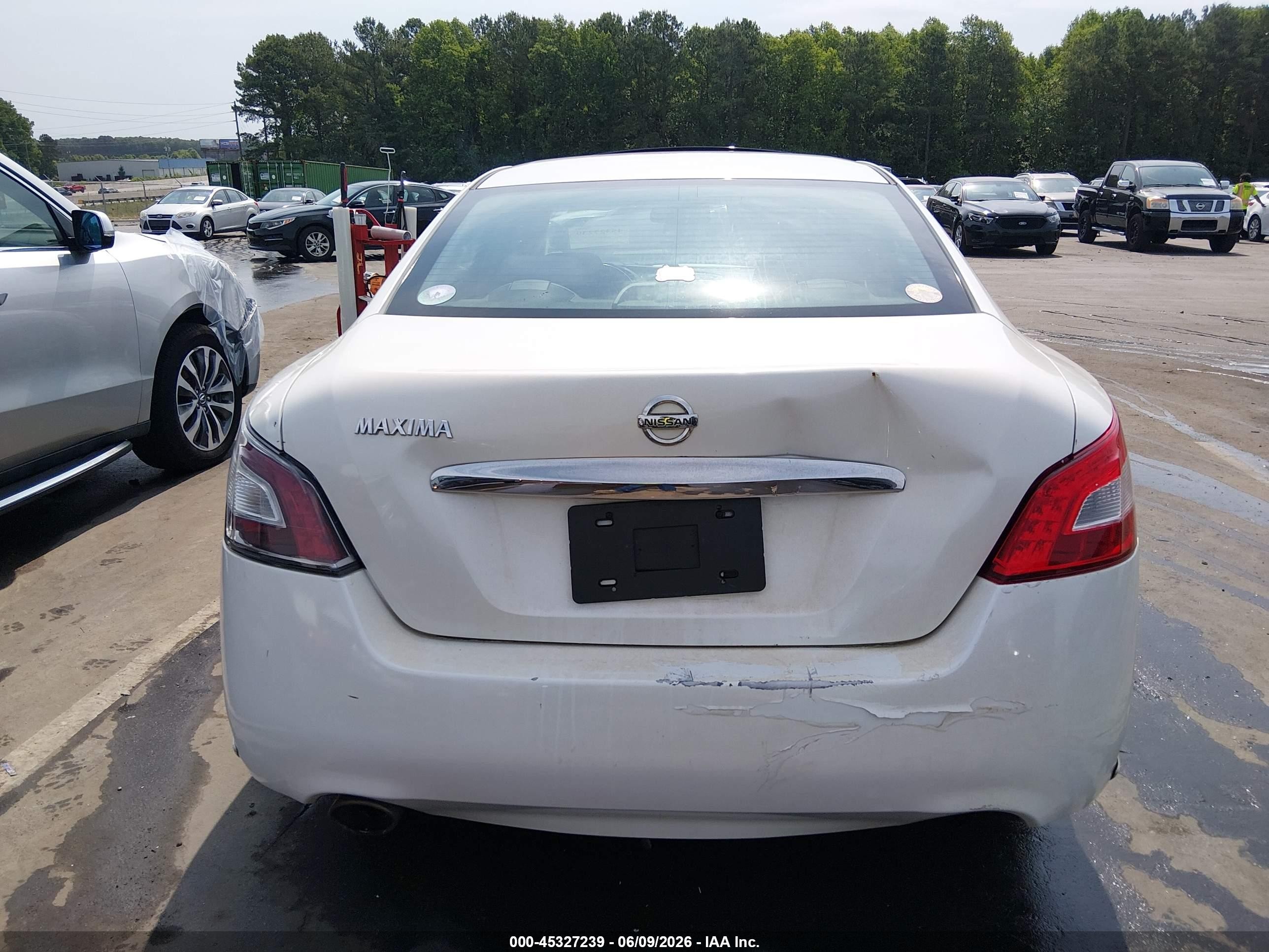 2012 Nissan Maxima 3.5 S White vin: 1N4AA5AP3CC806871