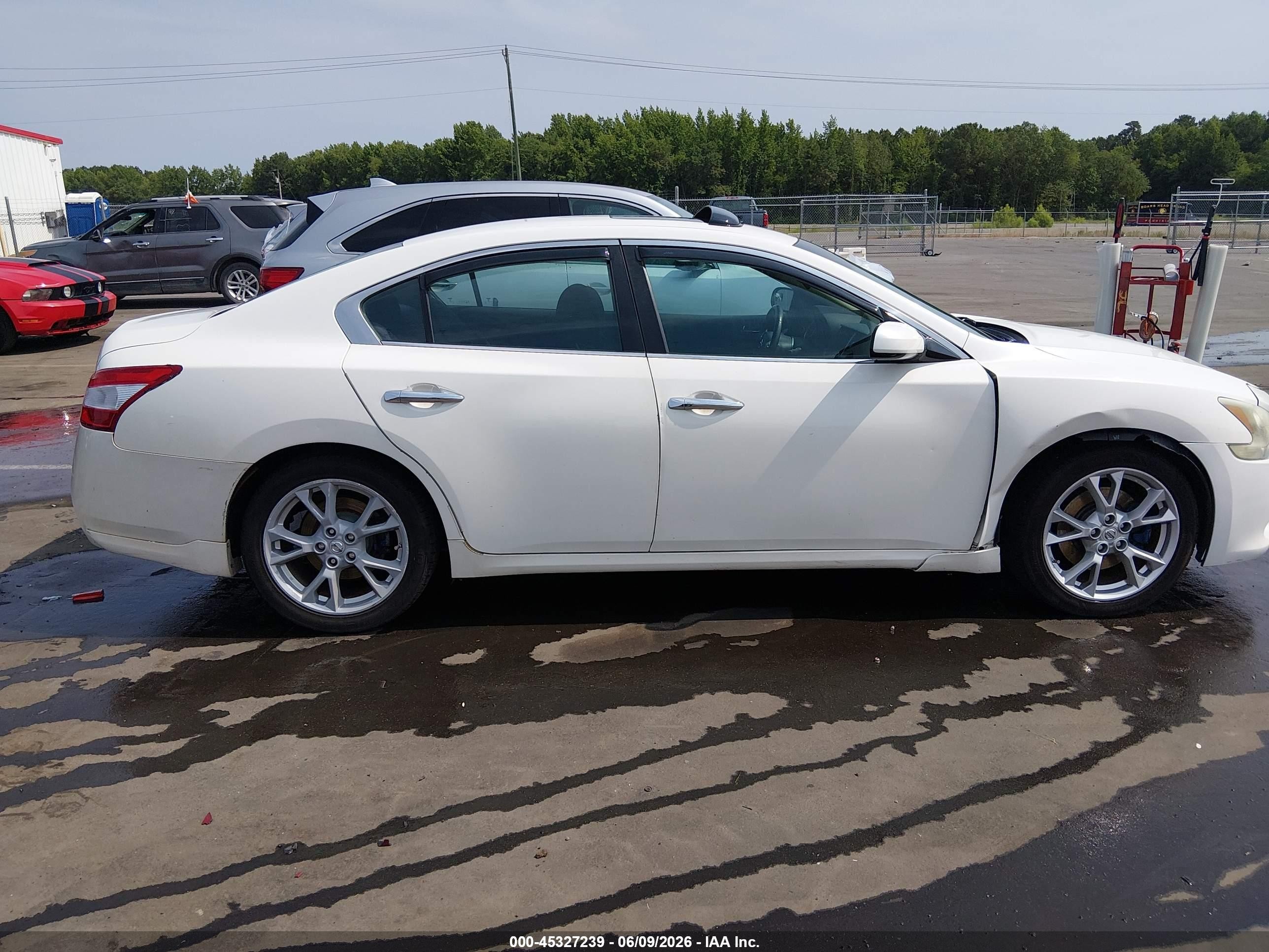 2012 Nissan Maxima 3.5 S White vin: 1N4AA5AP3CC806871