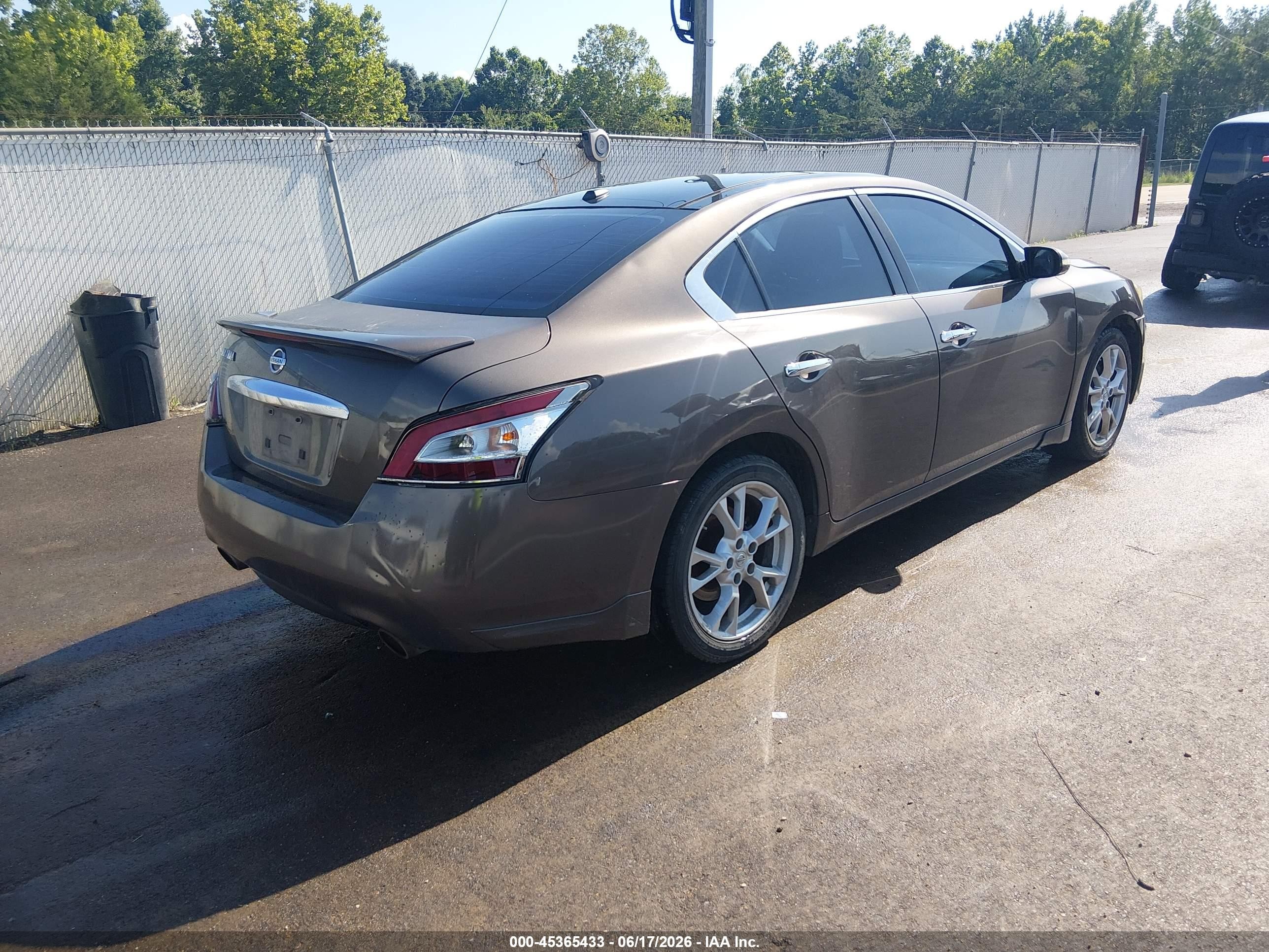 2012 Nissan Maxima 3.5 Sv Brown vin: 1N4AA5AP3CC809222