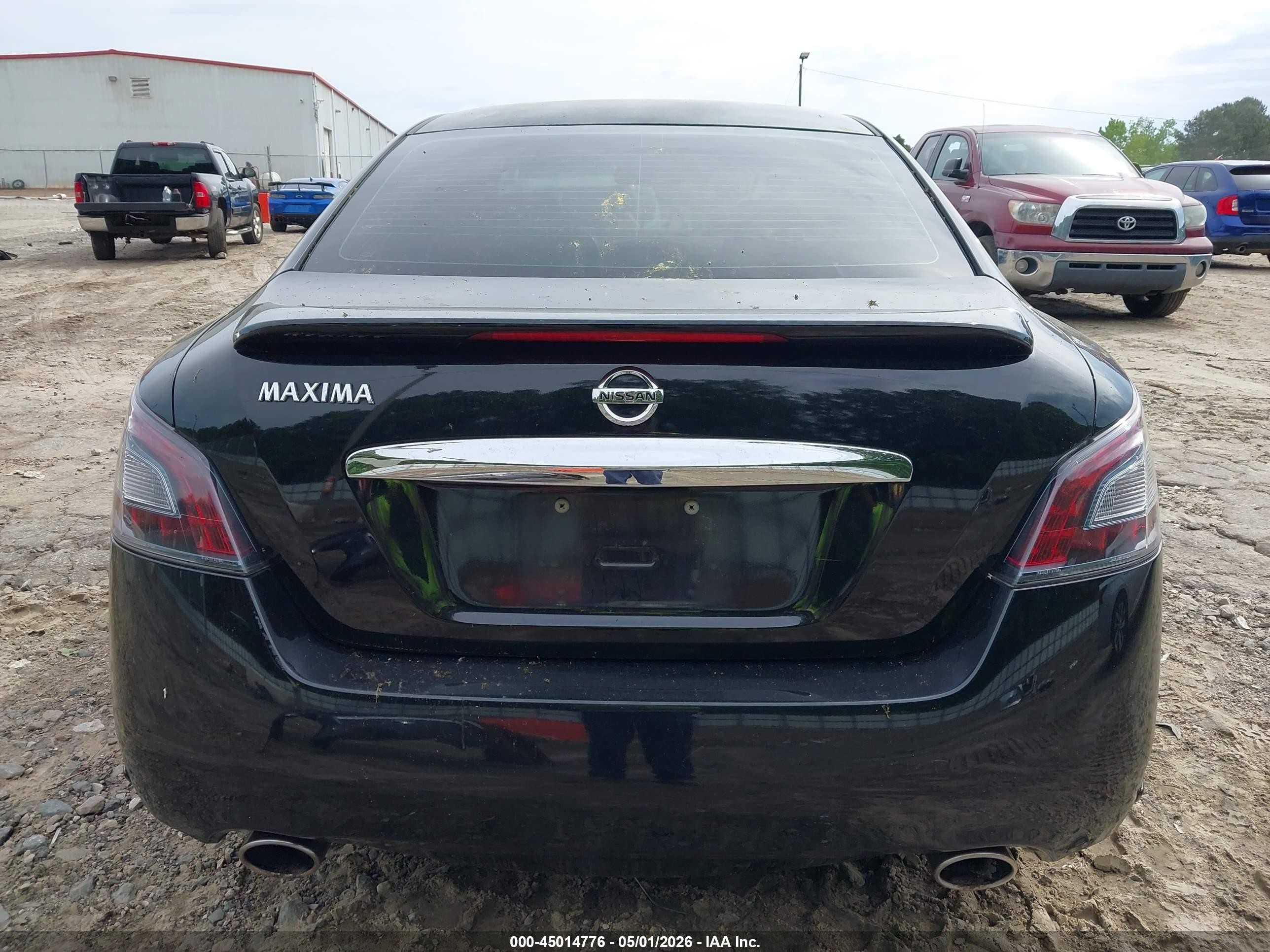 2012 Nissan Maxima 3.5 S Черный vin: 1N4AA5AP3CC814579