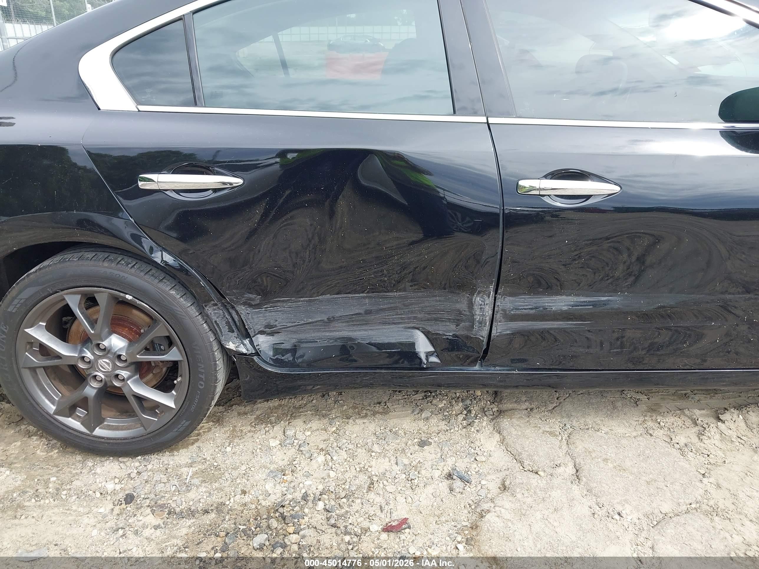 2012 Nissan Maxima 3.5 S Черный vin: 1N4AA5AP3CC814579