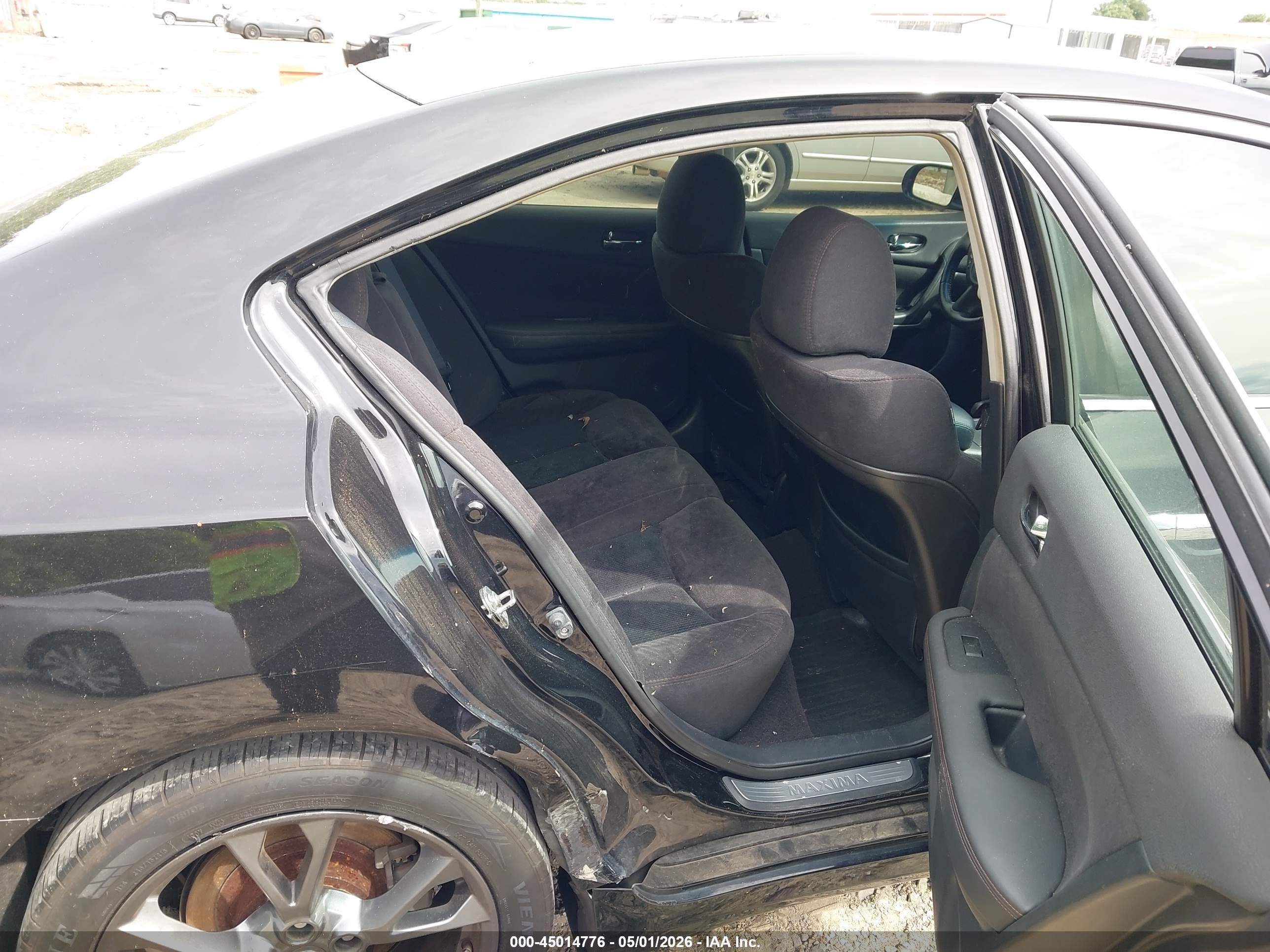 2012 Nissan Maxima 3.5 S Черный vin: 1N4AA5AP3CC814579