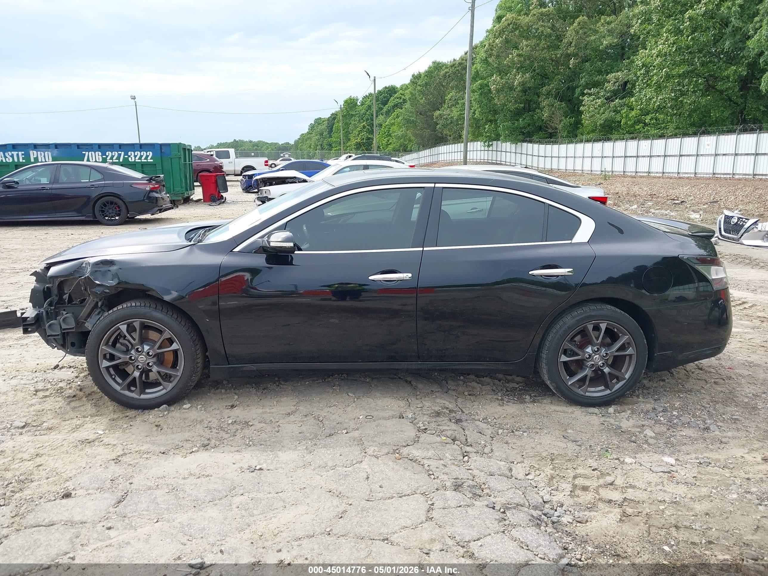 2012 Nissan Maxima 3.5 S Черный vin: 1N4AA5AP3CC814579