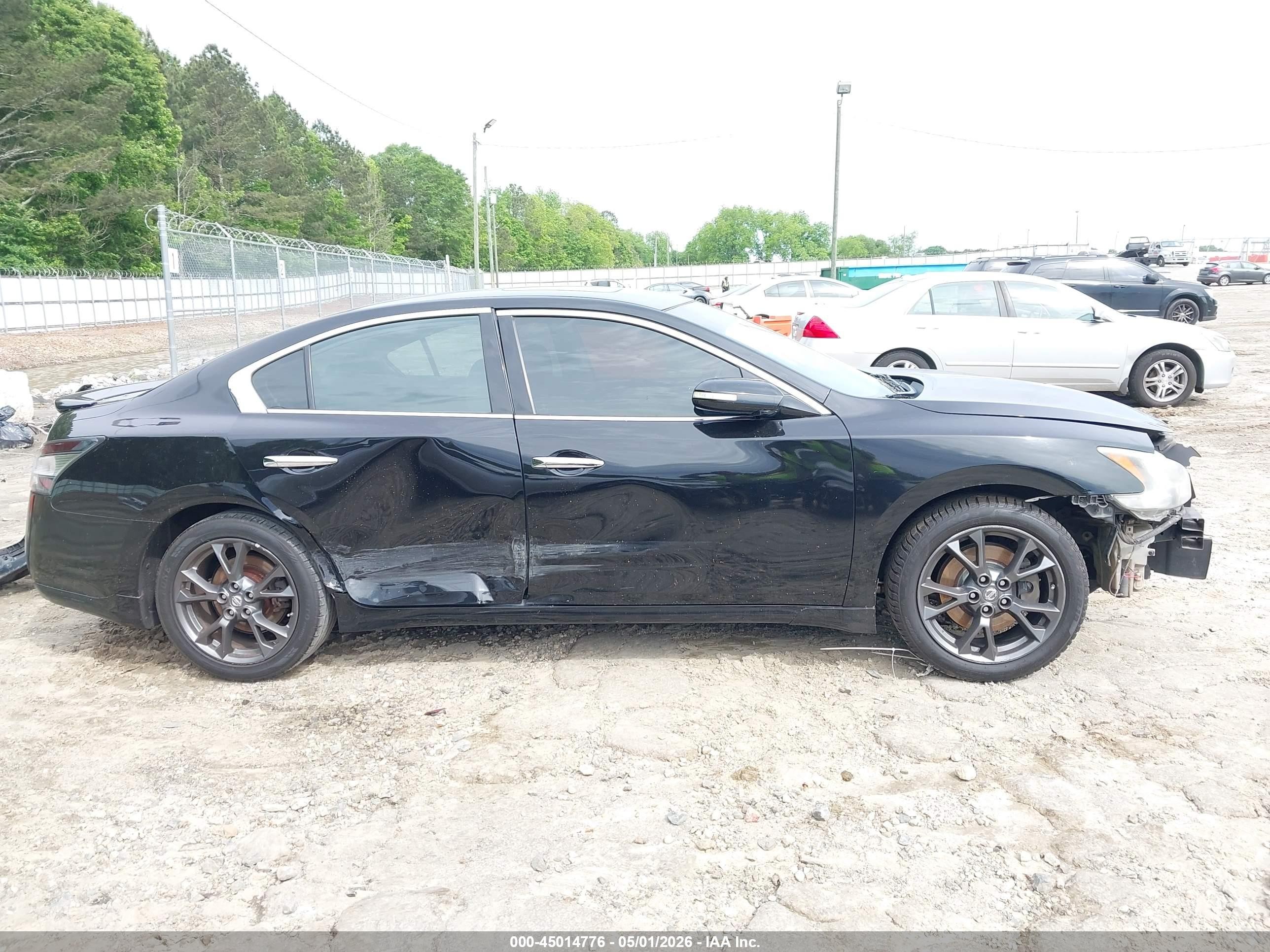2012 Nissan Maxima 3.5 S Черный vin: 1N4AA5AP3CC814579