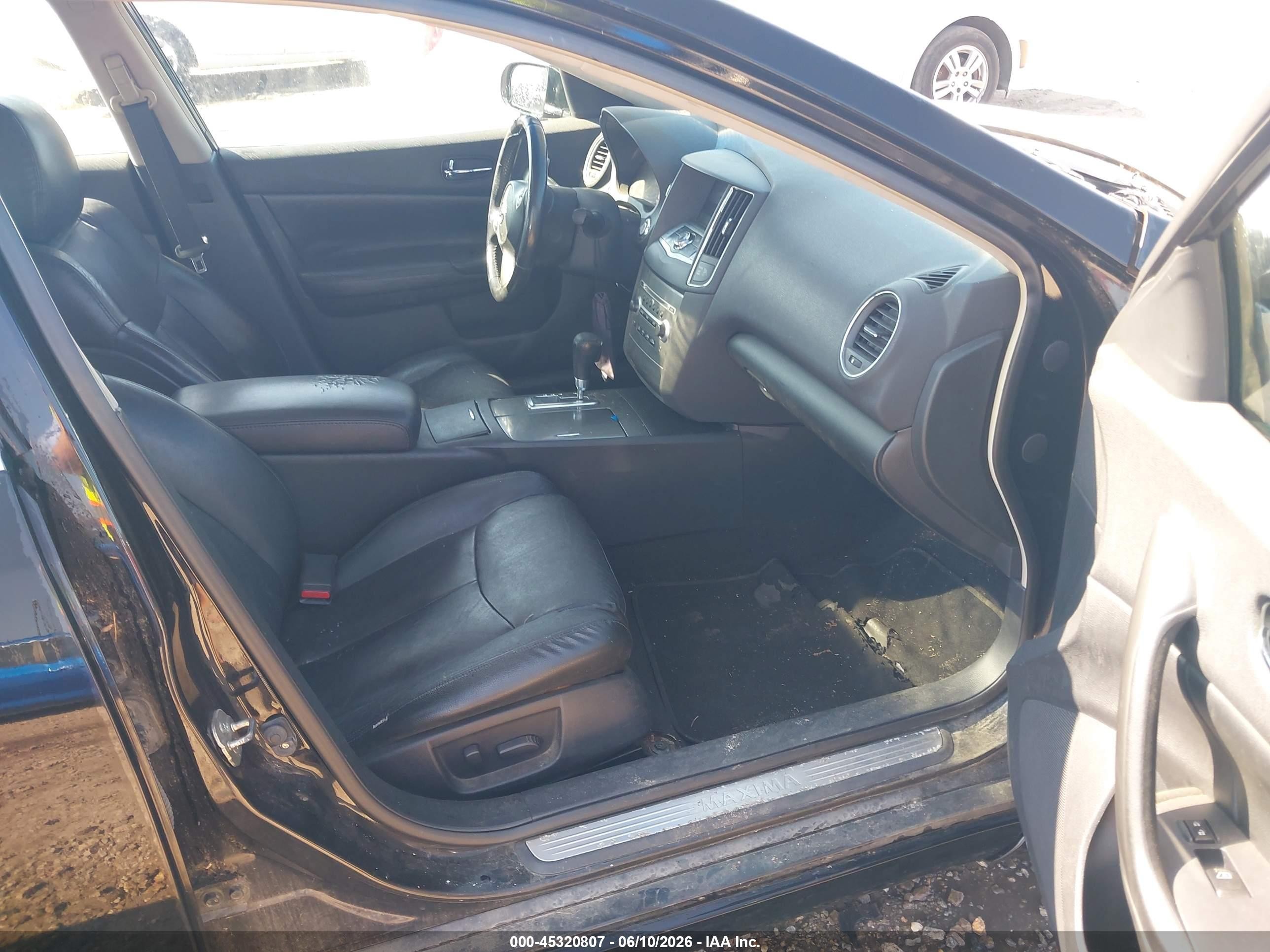 2012 Nissan Maxima 3.5 S Black vin: 1N4AA5AP3CC837957