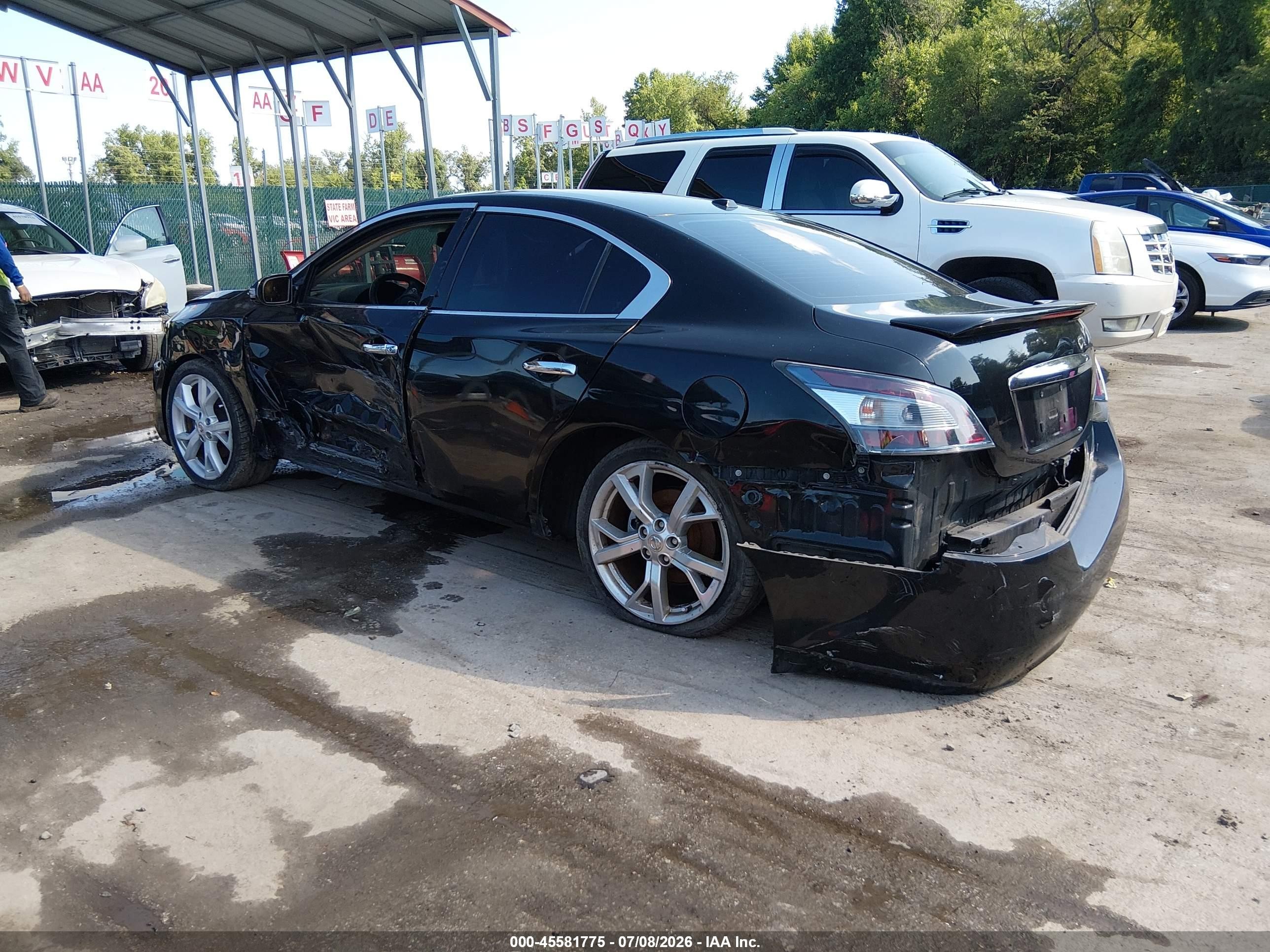 2012 Nissan Maxima 3.5 Sv Black vin: 1N4AA5AP3CC842706