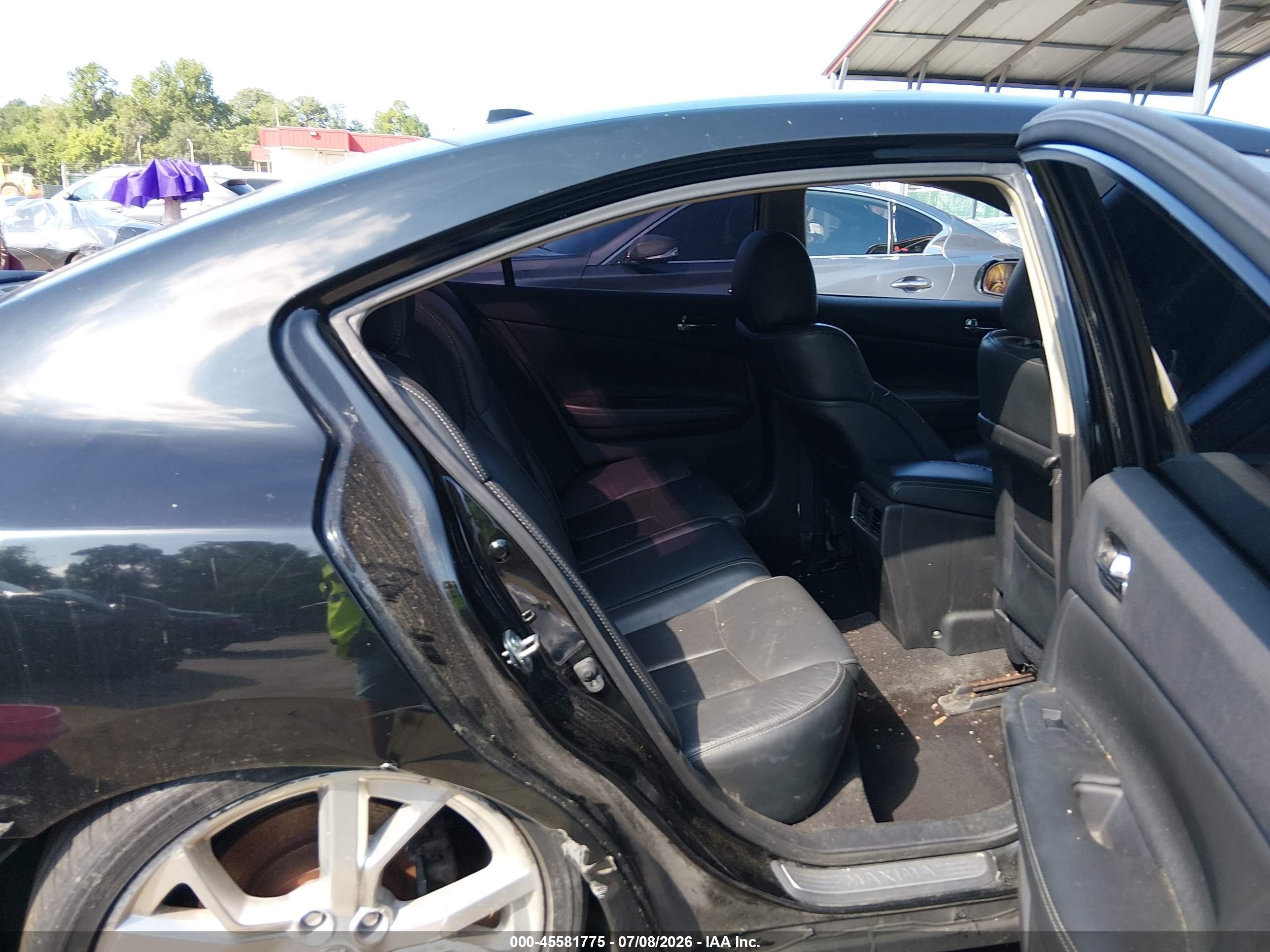 2012 Nissan Maxima 3.5 Sv Black vin: 1N4AA5AP3CC842706