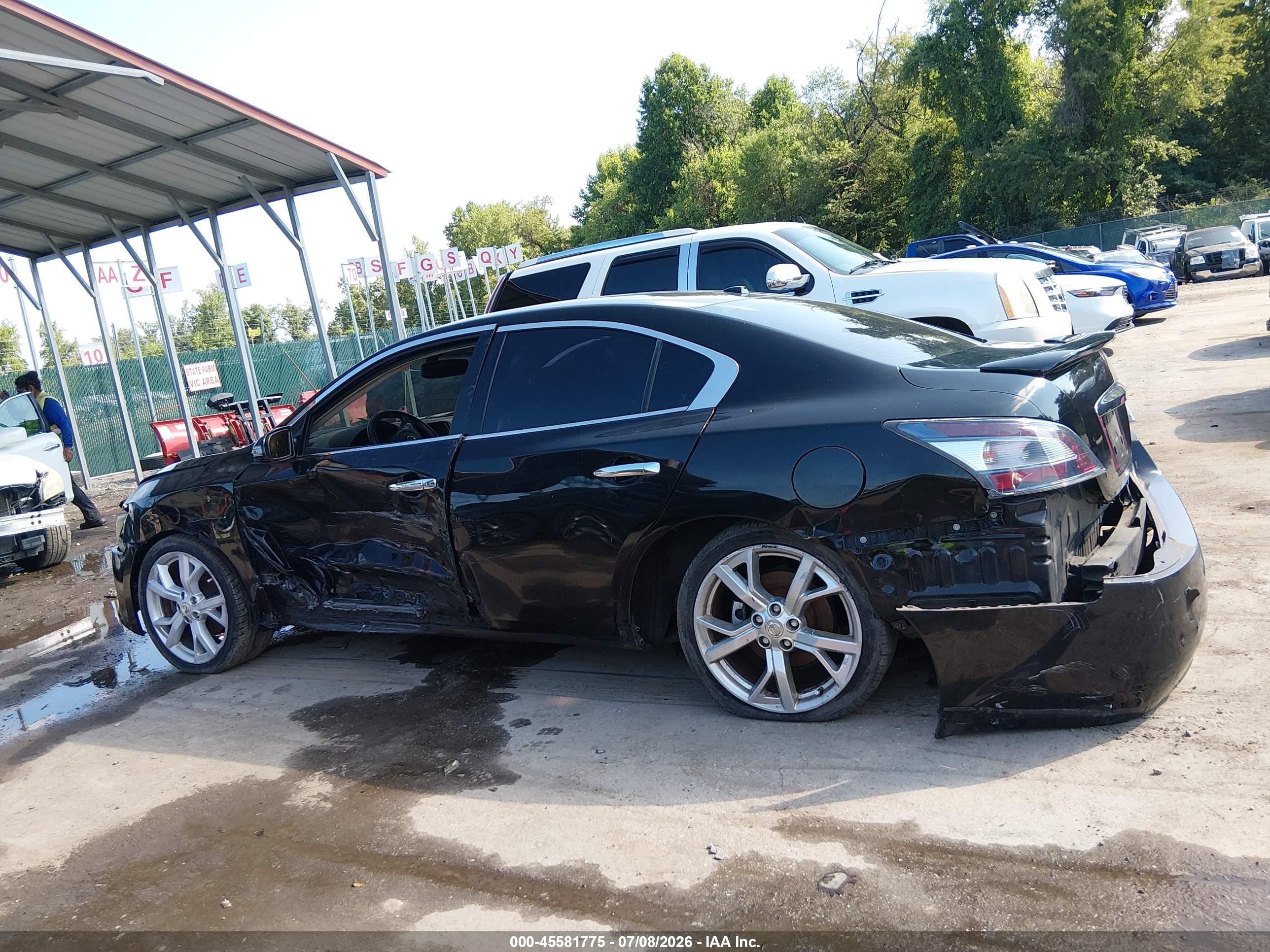 2012 Nissan Maxima 3.5 Sv Black vin: 1N4AA5AP3CC842706