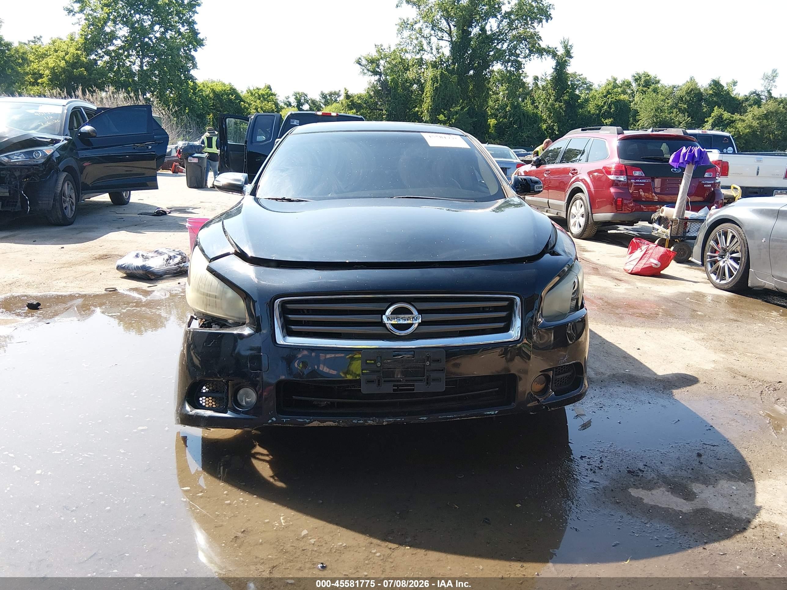 2012 Nissan Maxima 3.5 Sv Black vin: 1N4AA5AP3CC842706